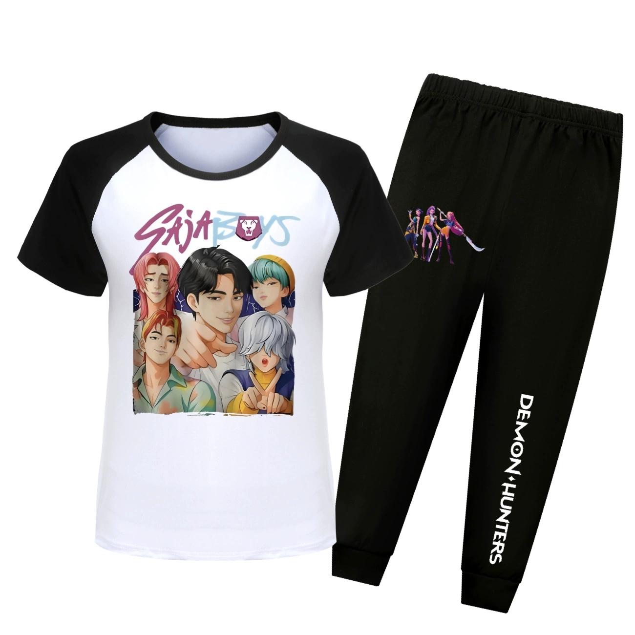 Girls KPop Saja Boys Demon Hunters Pyjamas Nightwear Kids Outfits Top+Pants Sets - Picture 17 of 19