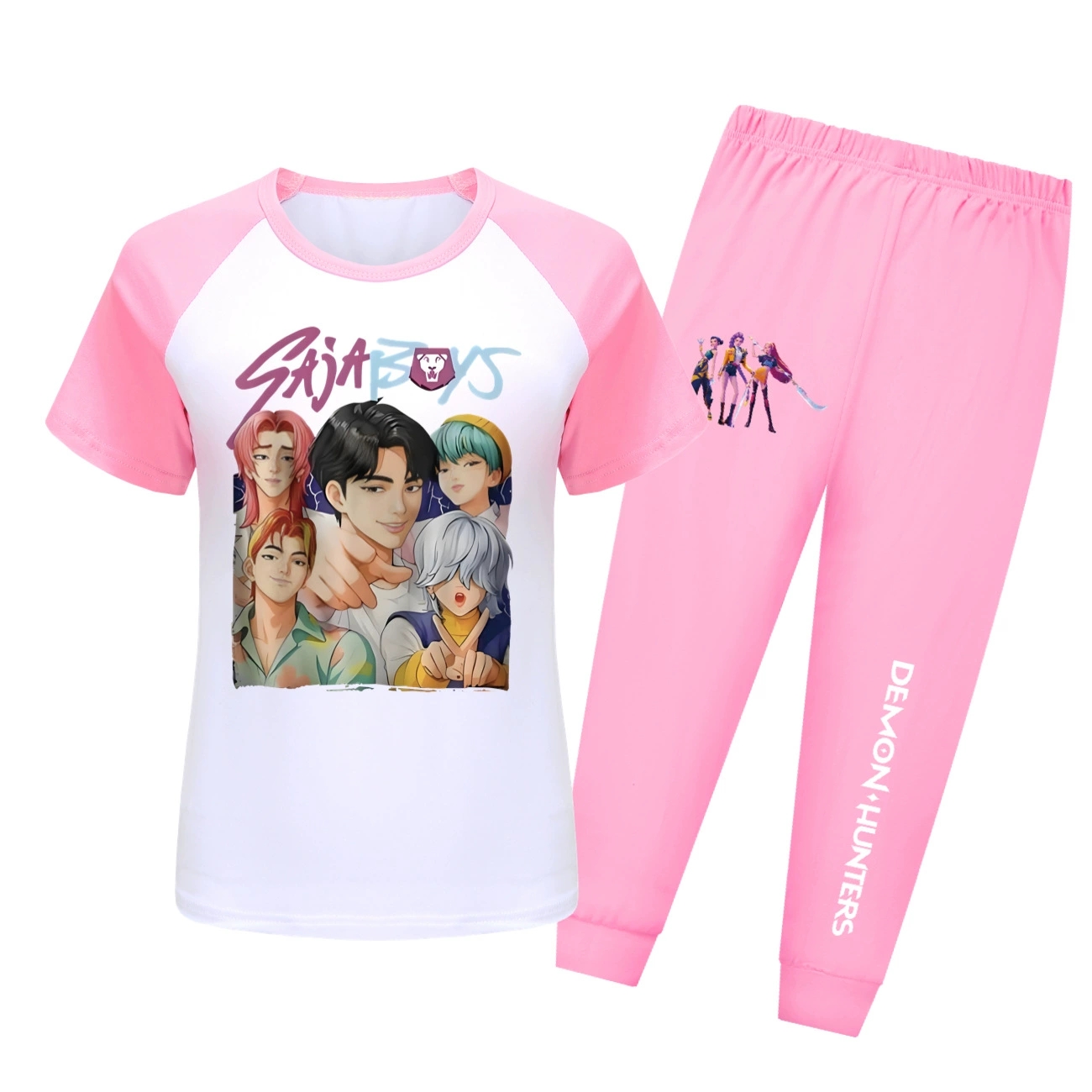 Girls KPop Saja Boys Demon Hunters Pyjamas Nightwear Kids Outfits Top+Pants Sets - Picture 19 of 19