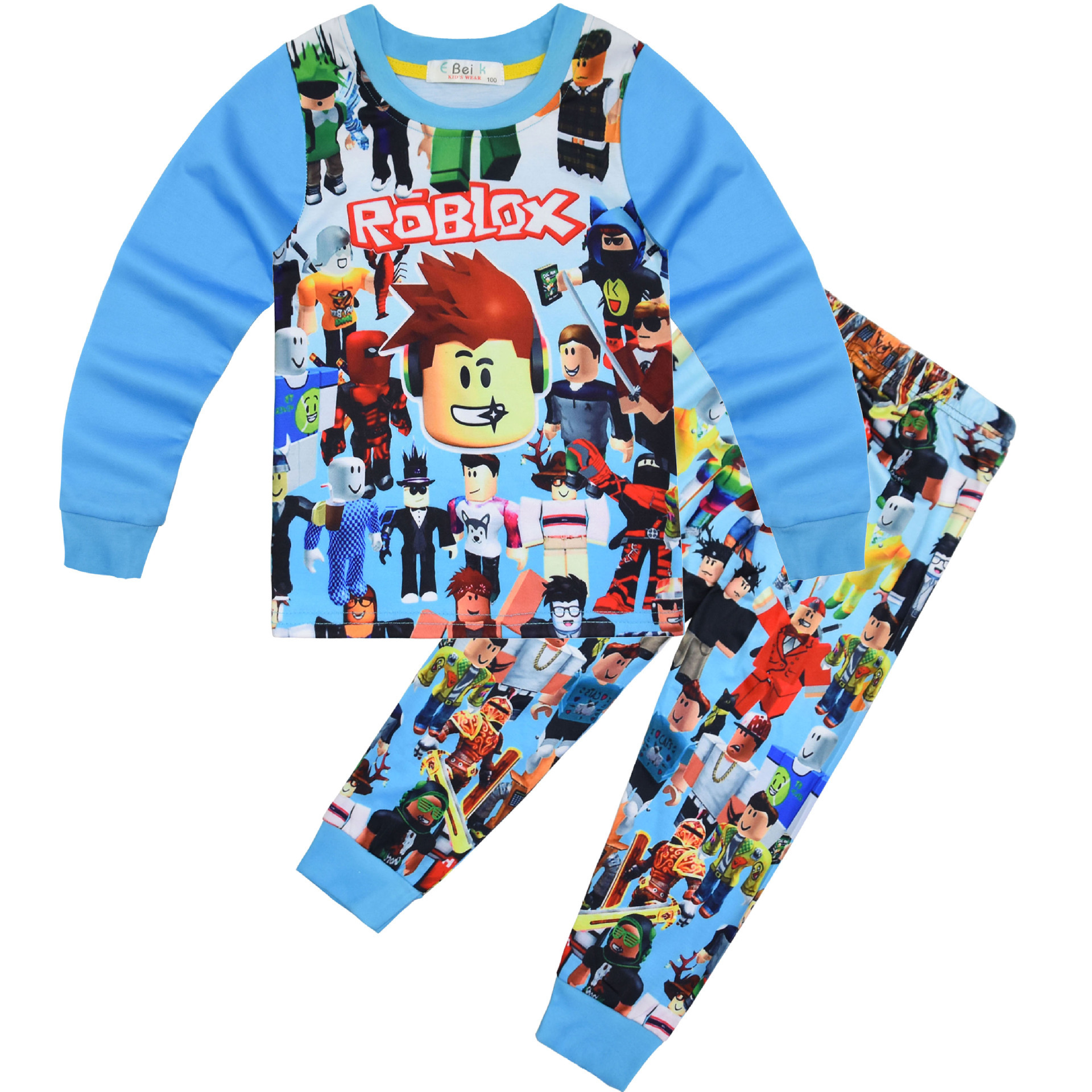 Boys Girls Roblox Long Sleeve T-Shirt Shorts Outfits Sets Tracksuits Pyjamas Set - Picture 3 of 138
