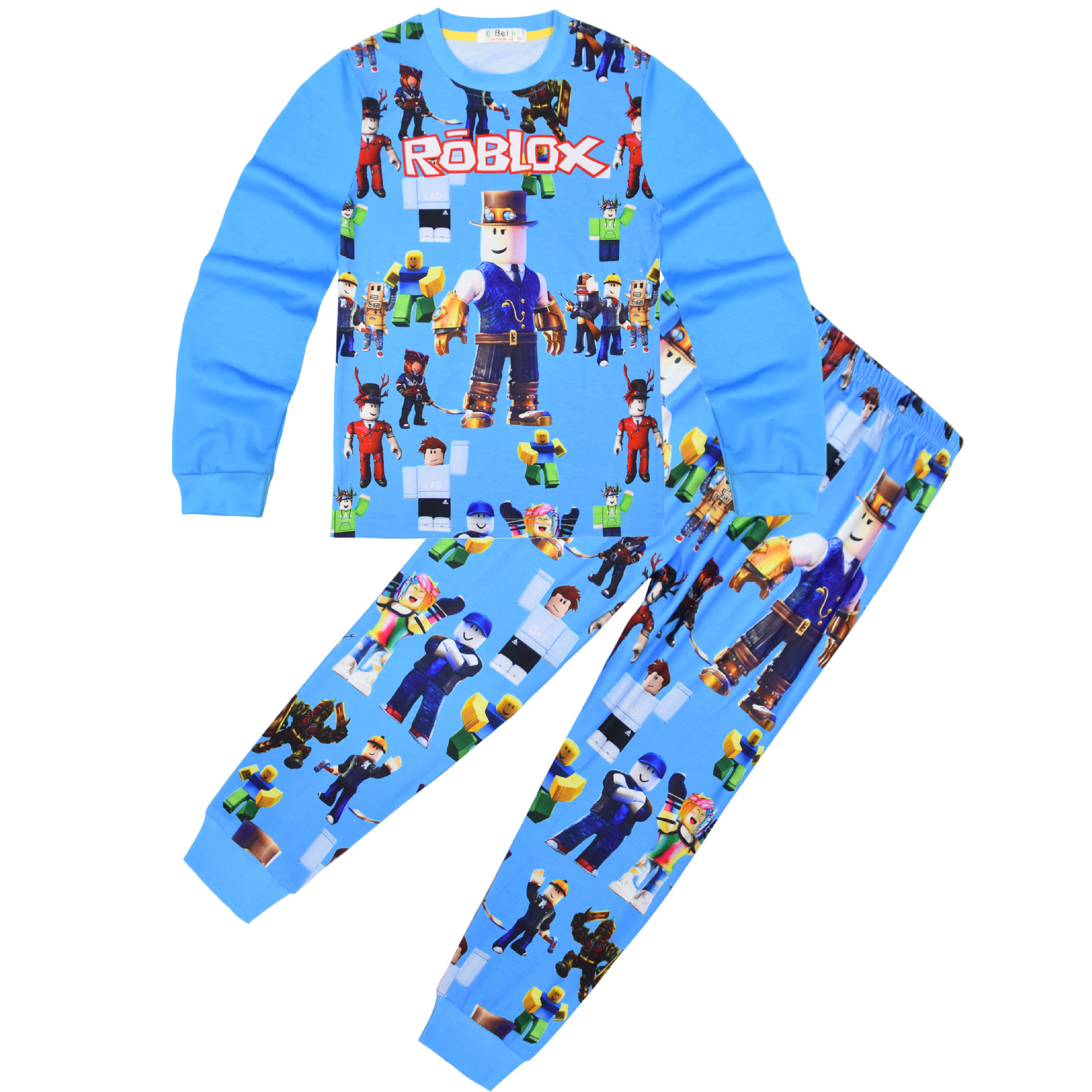 Boys Girls Roblox Long Sleeve T-Shirt Shorts Outfits Sets Tracksuits Pyjamas Set - Picture 13 of 138