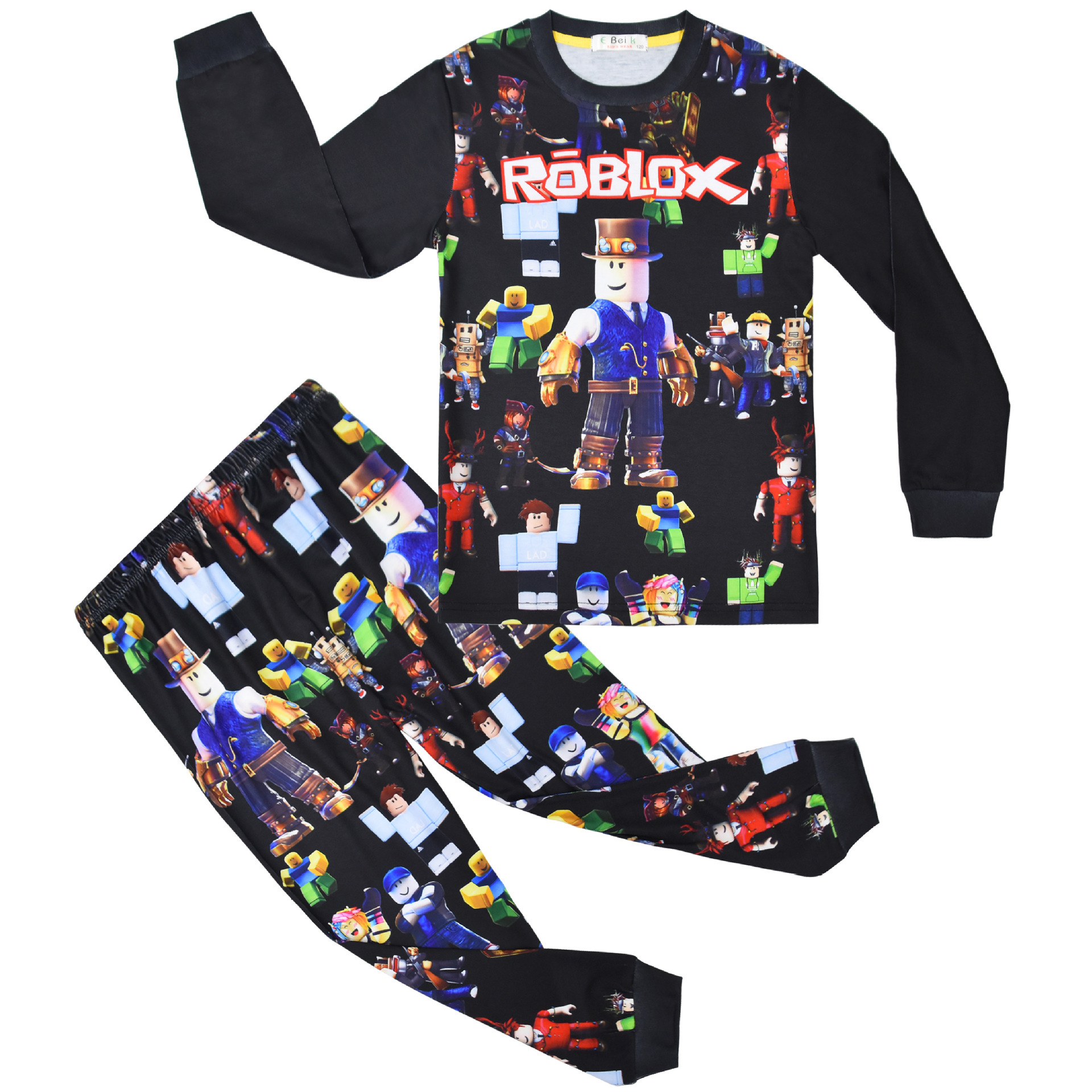 Boys Girls Roblox Long Sleeve T-Shirt Shorts Outfits Sets Tracksuits Pyjamas Set - Picture 18 of 138