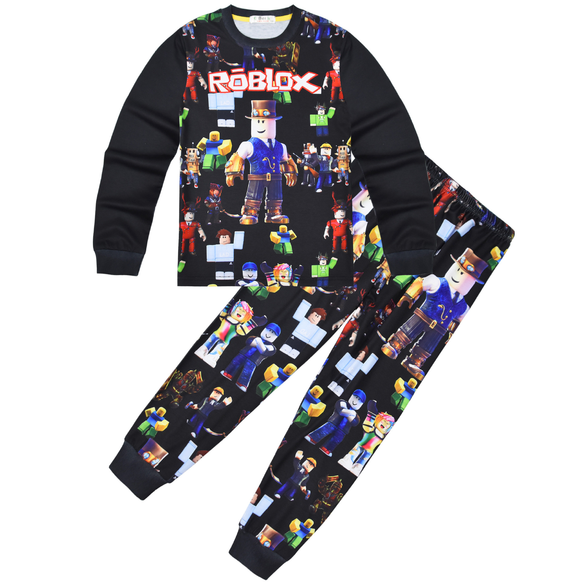 Boys Girls Roblox Long Sleeve T-Shirt Shorts Outfits Sets Tracksuits Pyjamas Set - Picture 17 of 138