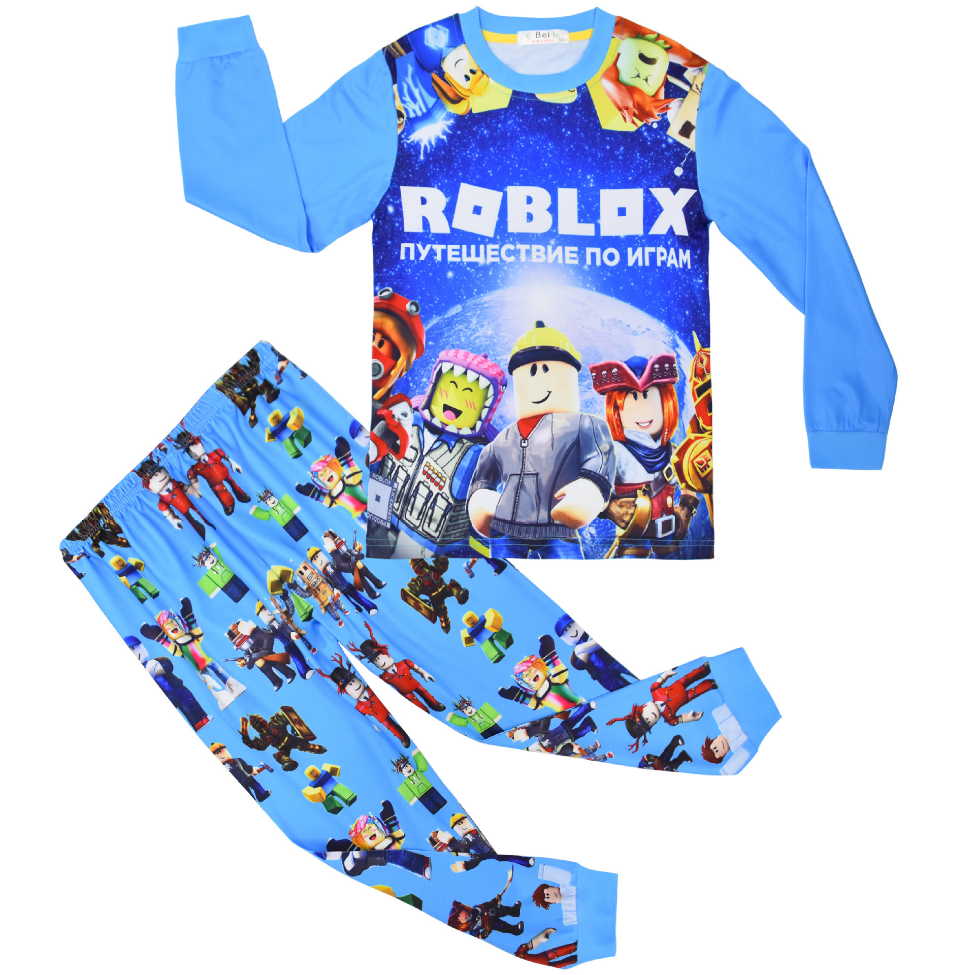 Boys Girls Roblox Long Sleeve T-Shirt Shorts Outfits Sets Tracksuits Pyjamas Set - Picture 26 of 138