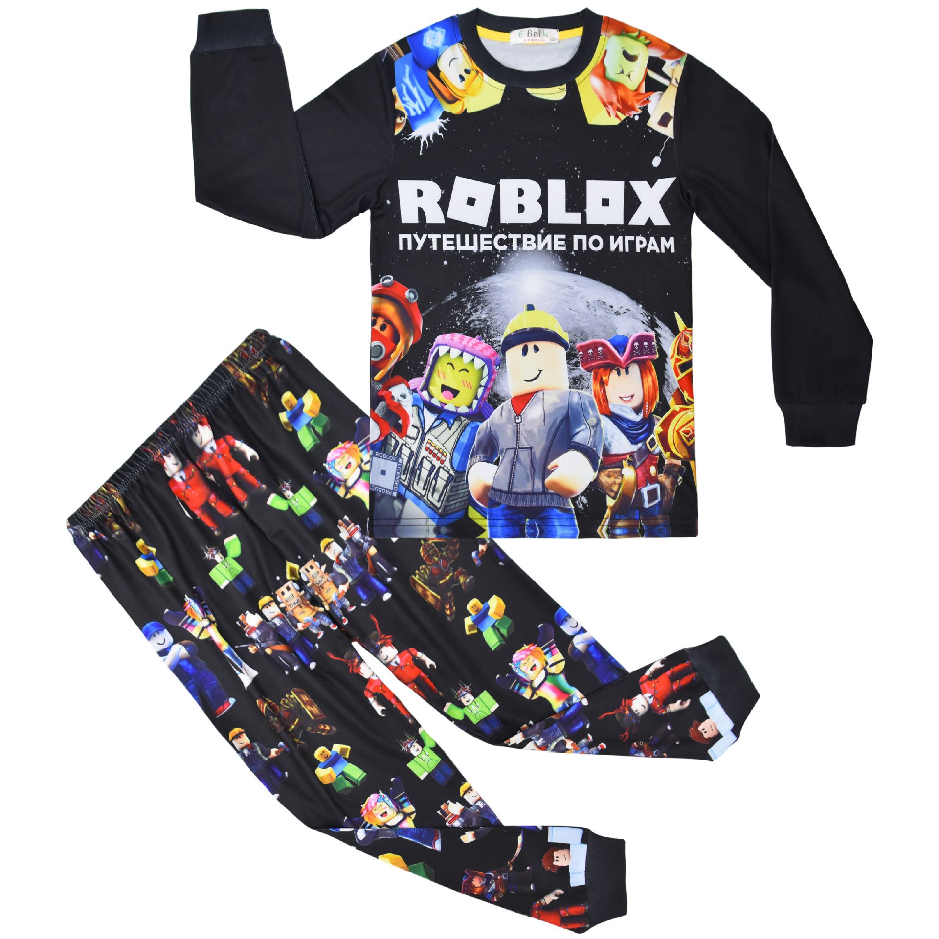 Boys Girls Roblox Long Sleeve T-Shirt Shorts Outfits Sets Tracksuits Pyjamas Set - Picture 28 of 138