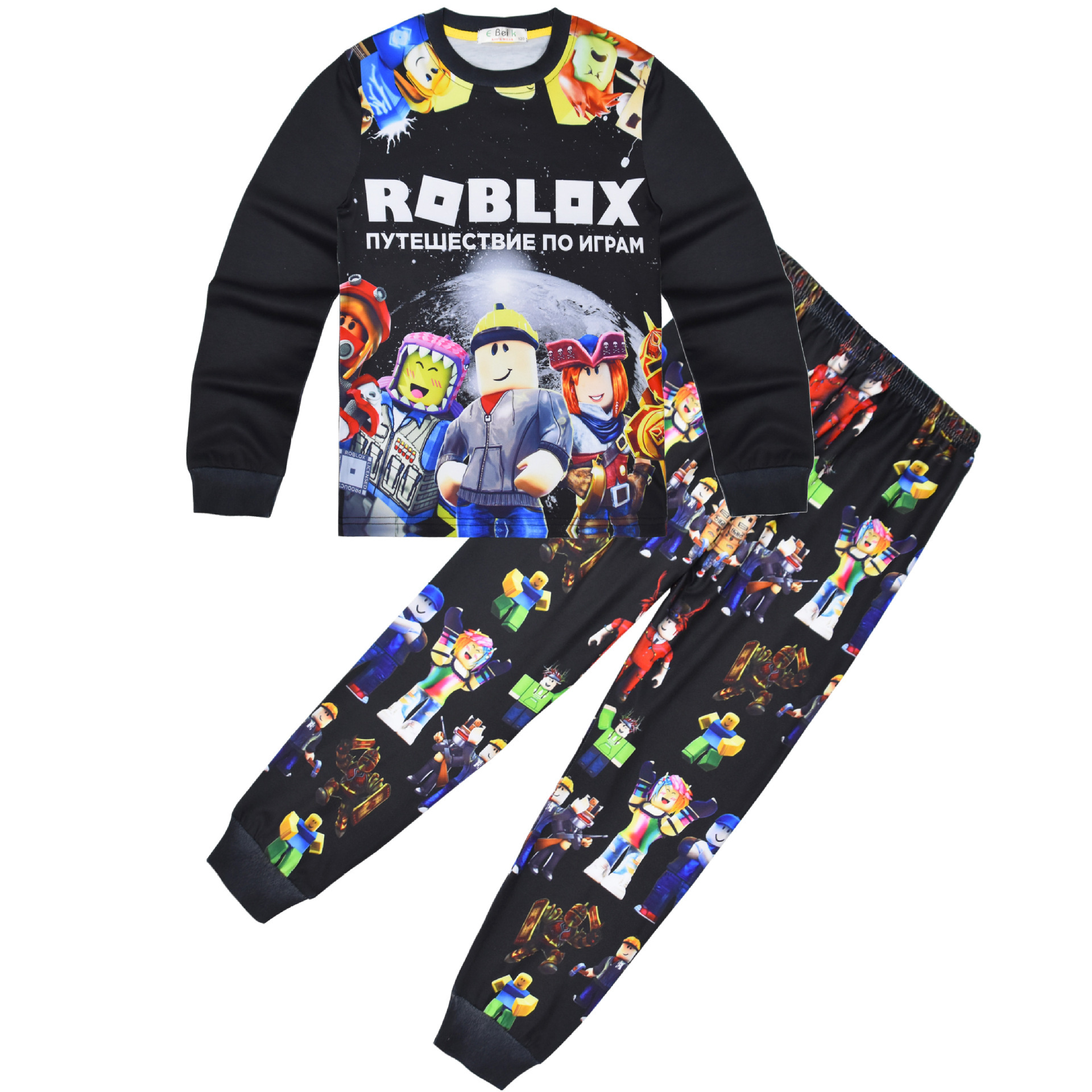 Boys Girls Roblox Long Sleeve T-Shirt Shorts Outfits Sets Tracksuits Pyjamas Set - Picture 27 of 138