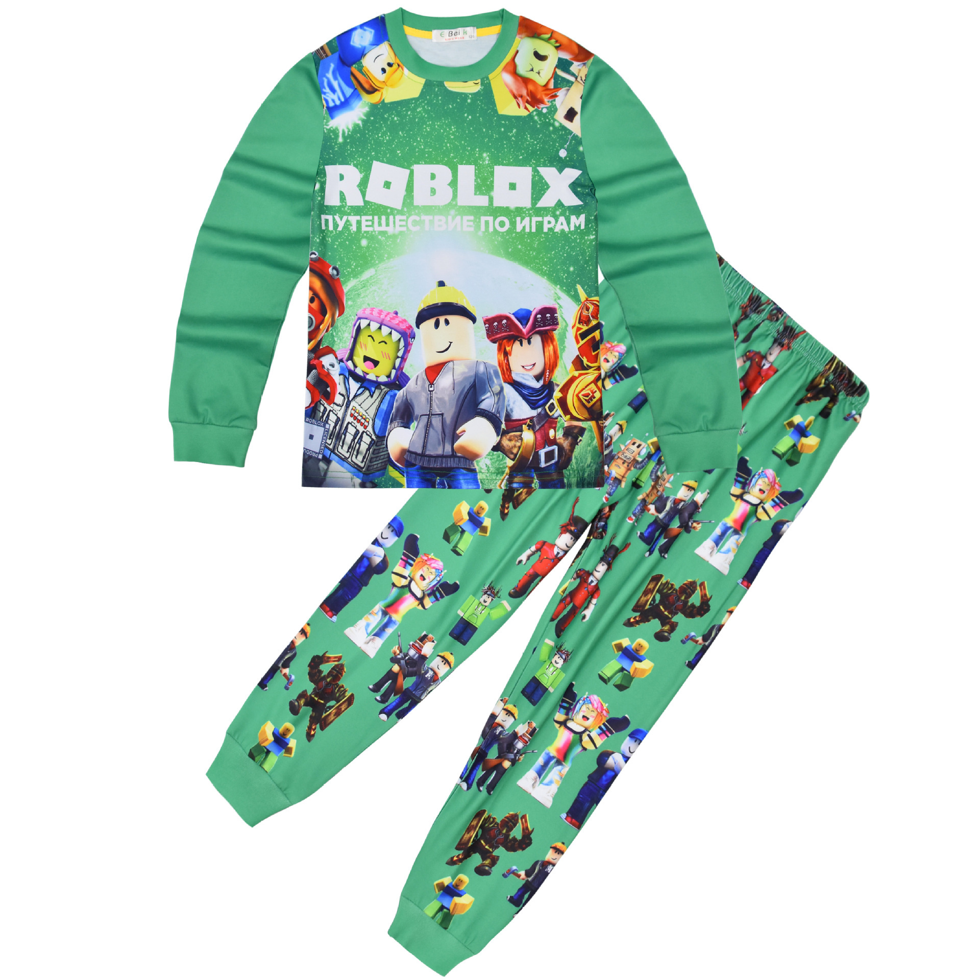 Boys Girls Roblox Long Sleeve T-Shirt Shorts Outfits Sets Tracksuits Pyjamas Set - Picture 32 of 138