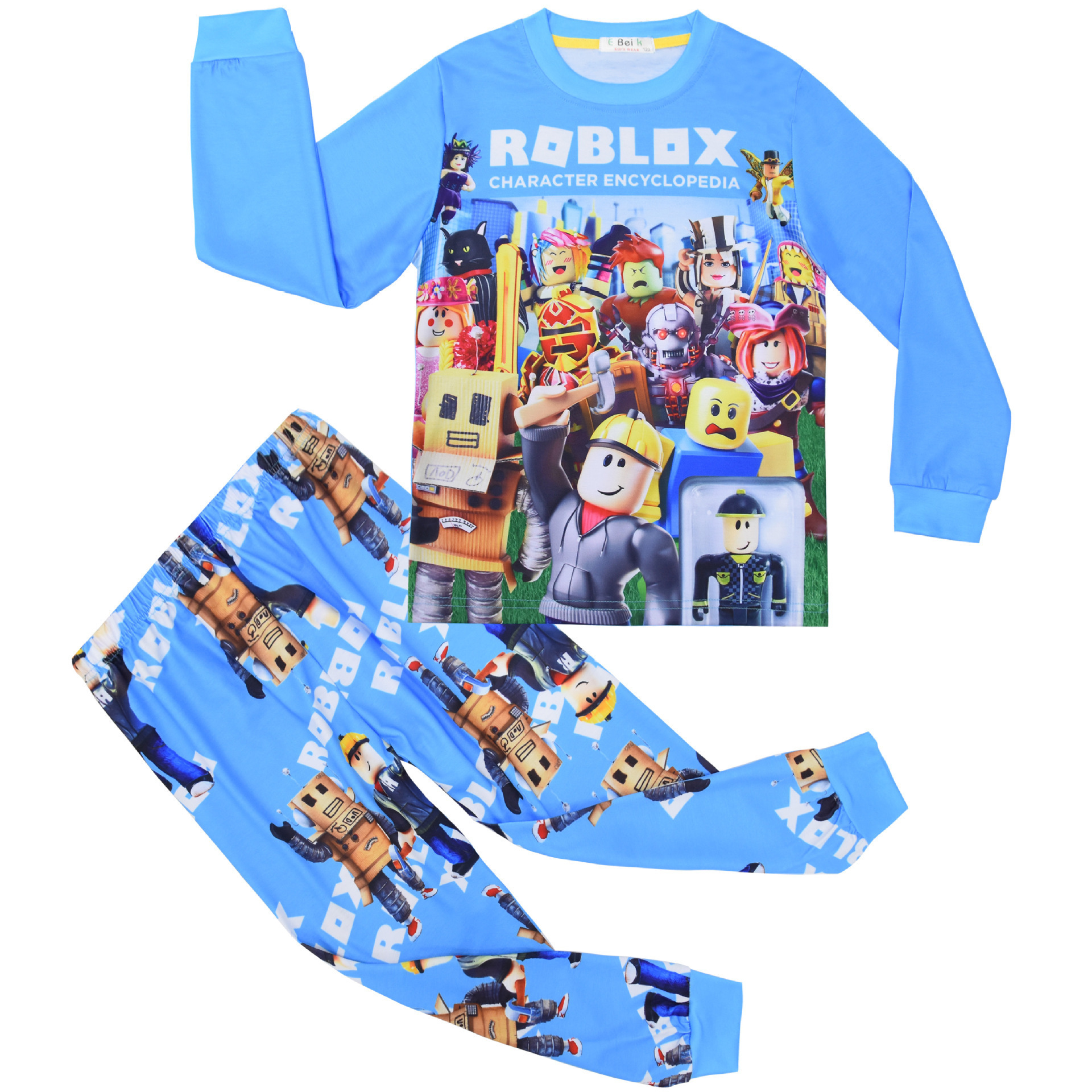 Boys Girls Roblox Long Sleeve T-Shirt Shorts Outfits Sets Tracksuits Pyjamas Set - Picture 42 of 138