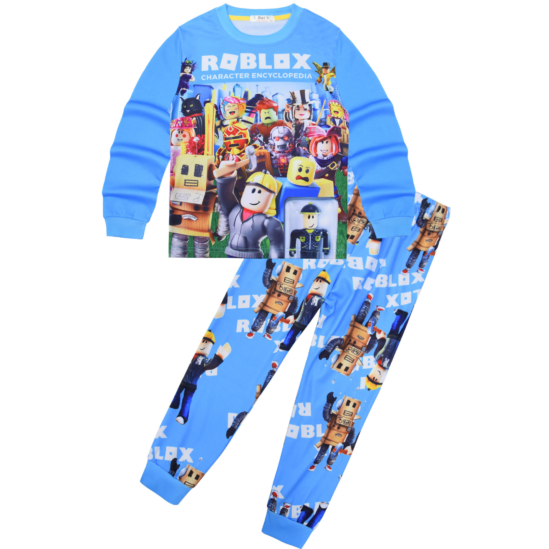 Boys Girls Roblox Long Sleeve T-Shirt Shorts Outfits Sets Tracksuits Pyjamas Set - Picture 43 of 138
