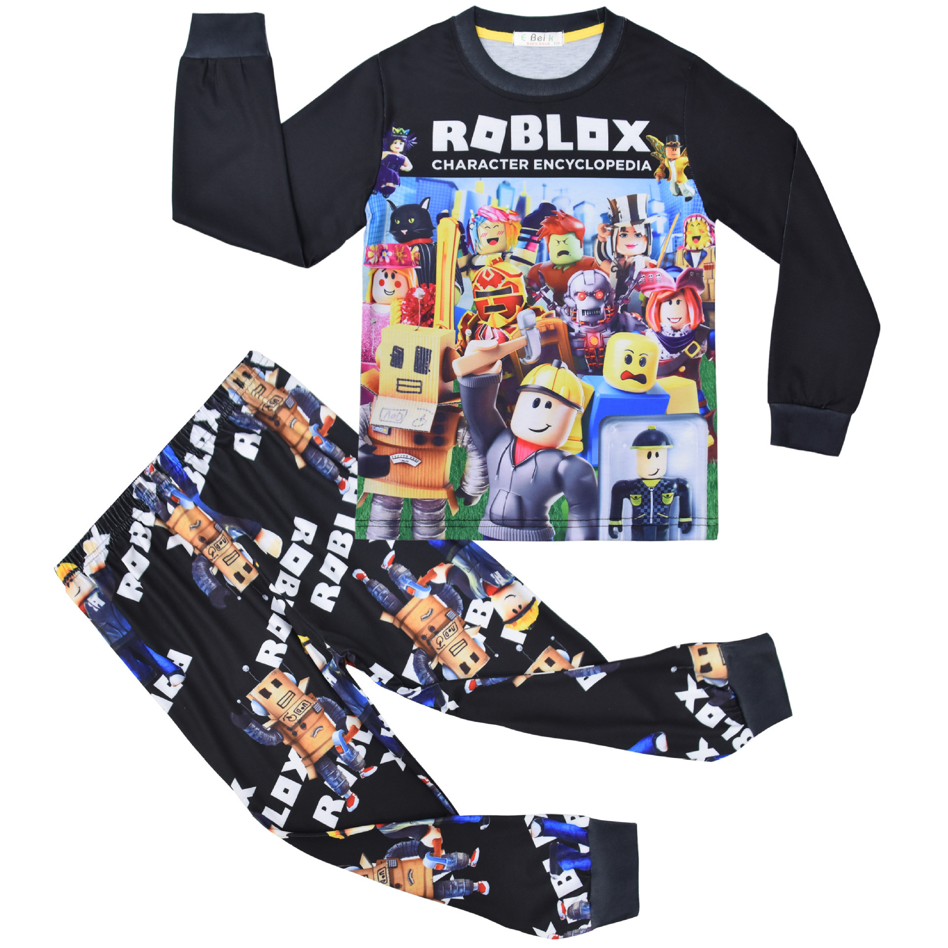 Boys Girls Roblox Long Sleeve T-Shirt Shorts Outfits Sets Tracksuits Pyjamas Set - Picture 47 of 138