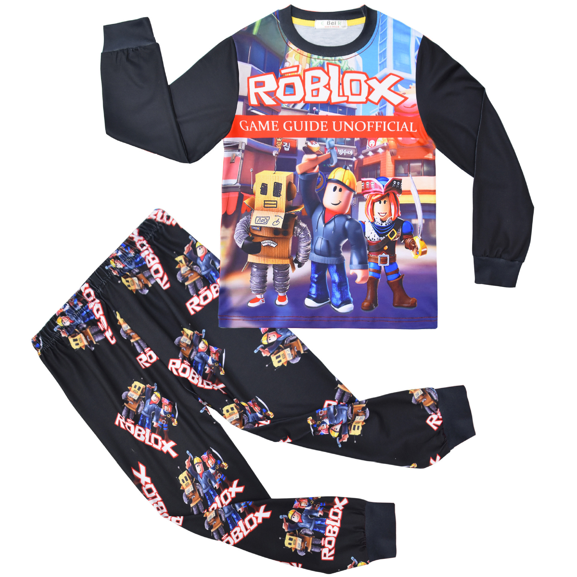 Boys Girls Roblox Long Sleeve T-Shirt Shorts Outfits Sets Tracksuits Pyjamas Set - Picture 57 of 138