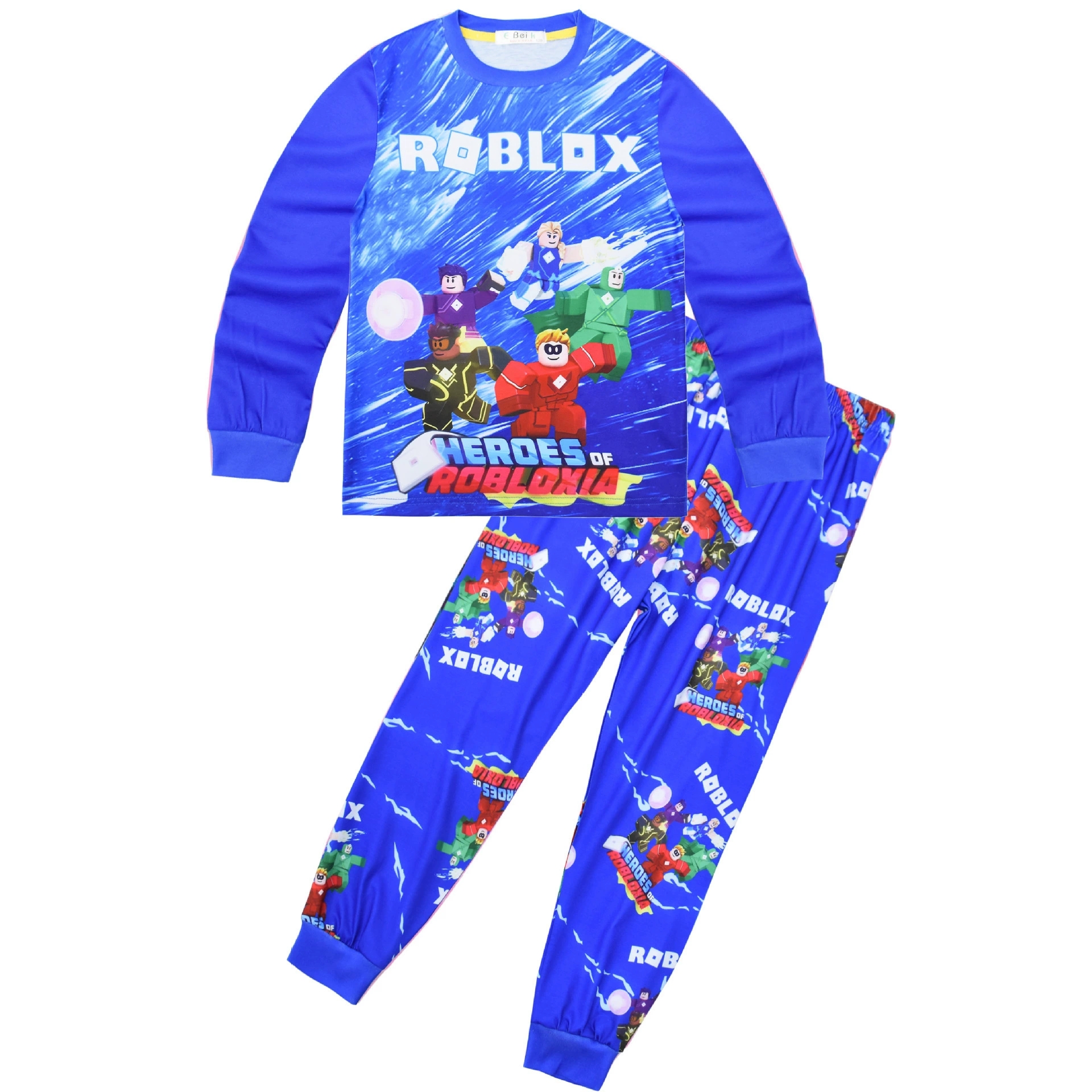 Boys Girls Roblox Long Sleeve T-Shirt Shorts Outfits Sets Tracksuits Pyjamas Set - Picture 62 of 138