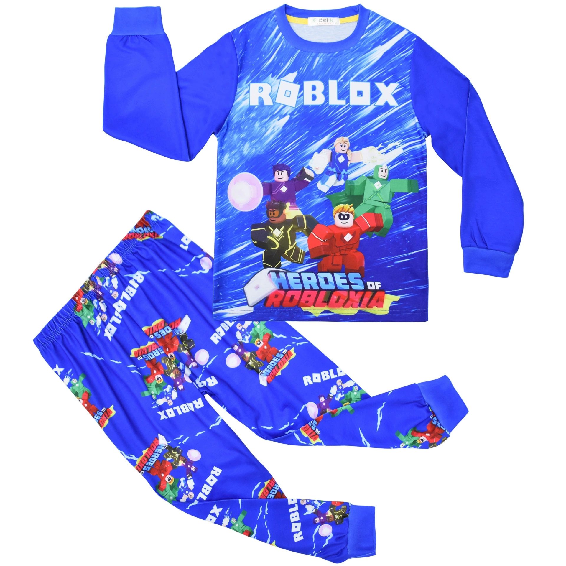 Boys Girls Roblox Long Sleeve T-Shirt Shorts Outfits Sets Tracksuits Pyjamas Set - Picture 63 of 138
