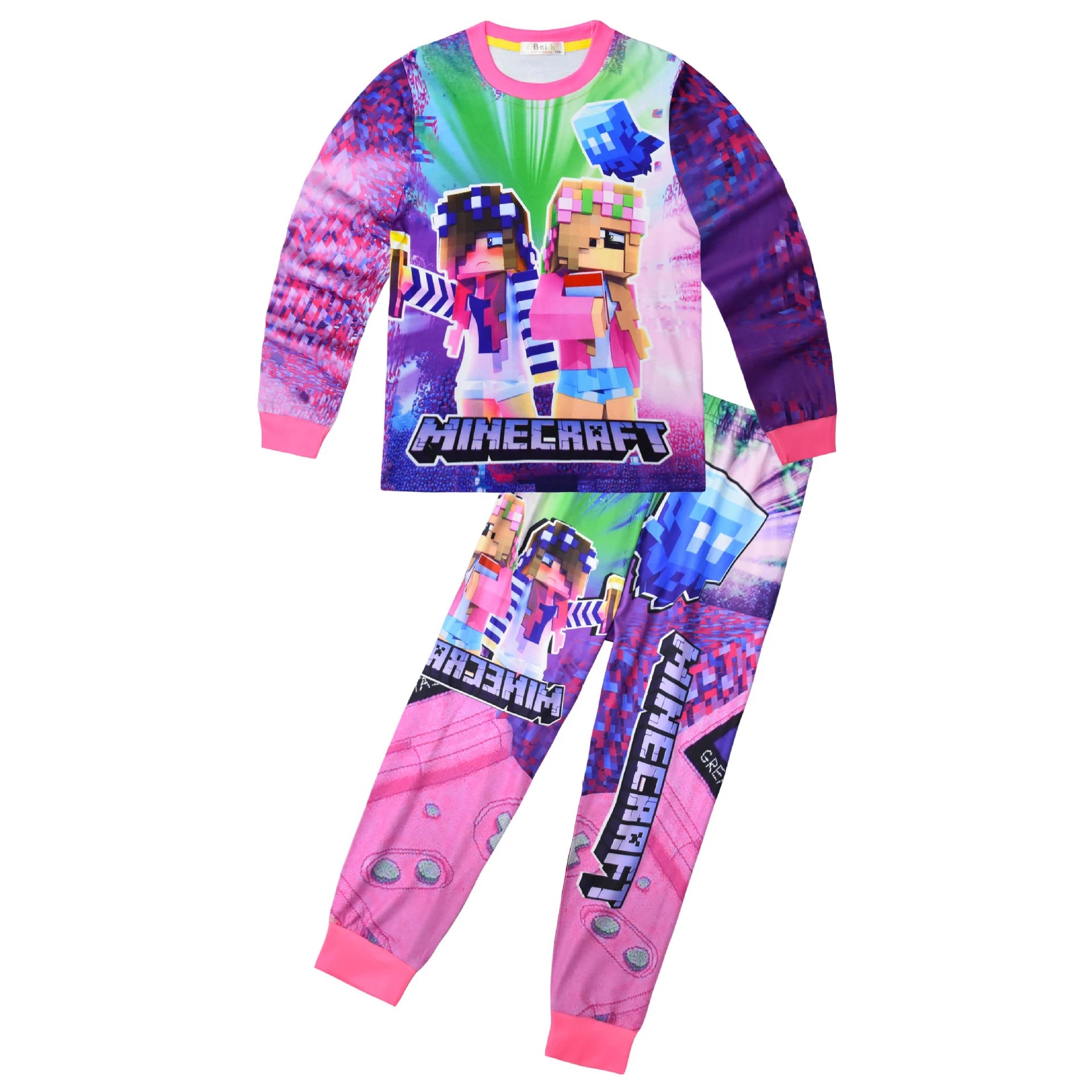 Boys Girls Roblox Long Sleeve T-Shirt Shorts Outfits Sets Tracksuits Pyjamas Set - Picture 76 of 138