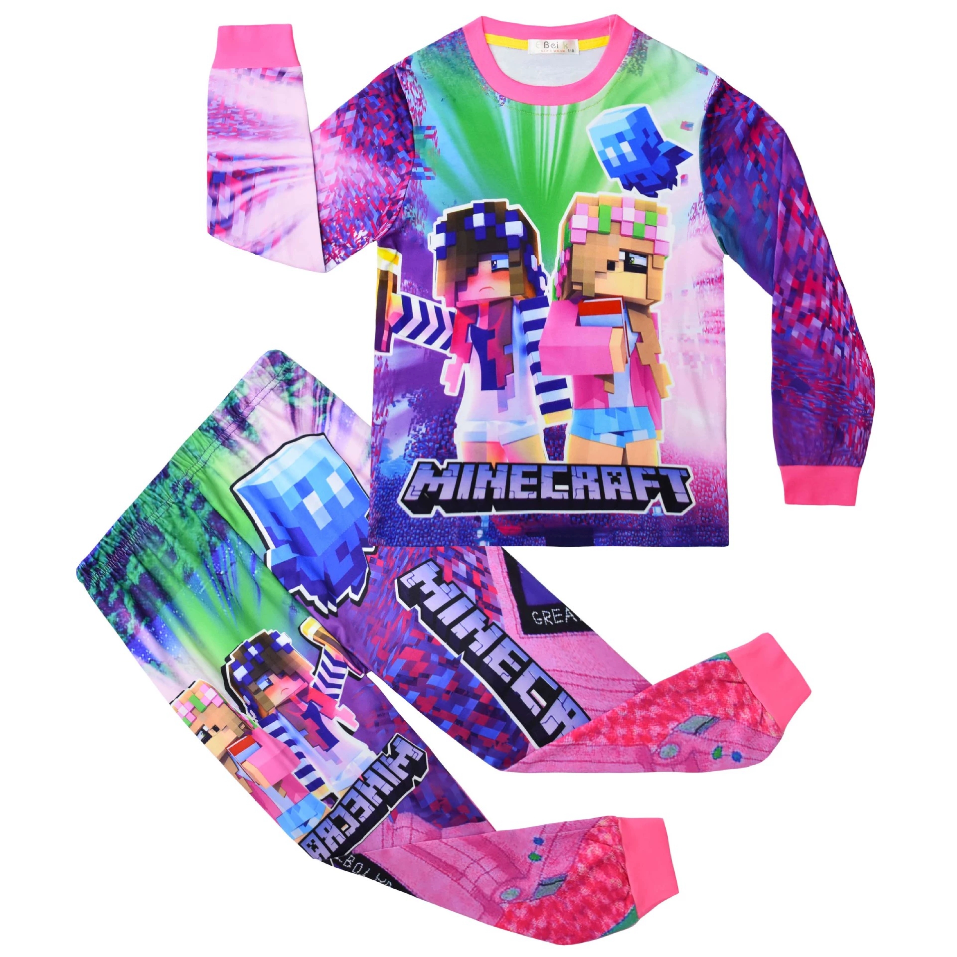 Boys Girls Roblox Long Sleeve T-Shirt Shorts Outfits Sets Tracksuits Pyjamas Set - Picture 75 of 138