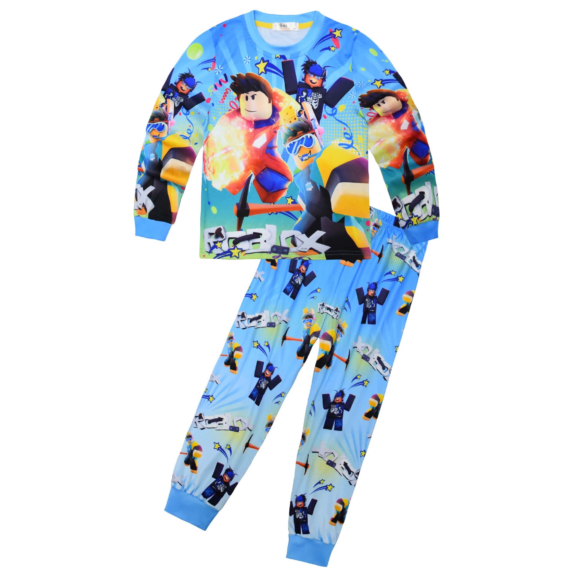 Boys Girls Roblox Long Sleeve T-Shirt Shorts Outfits Sets Tracksuits Pyjamas Set - Picture 82 of 138