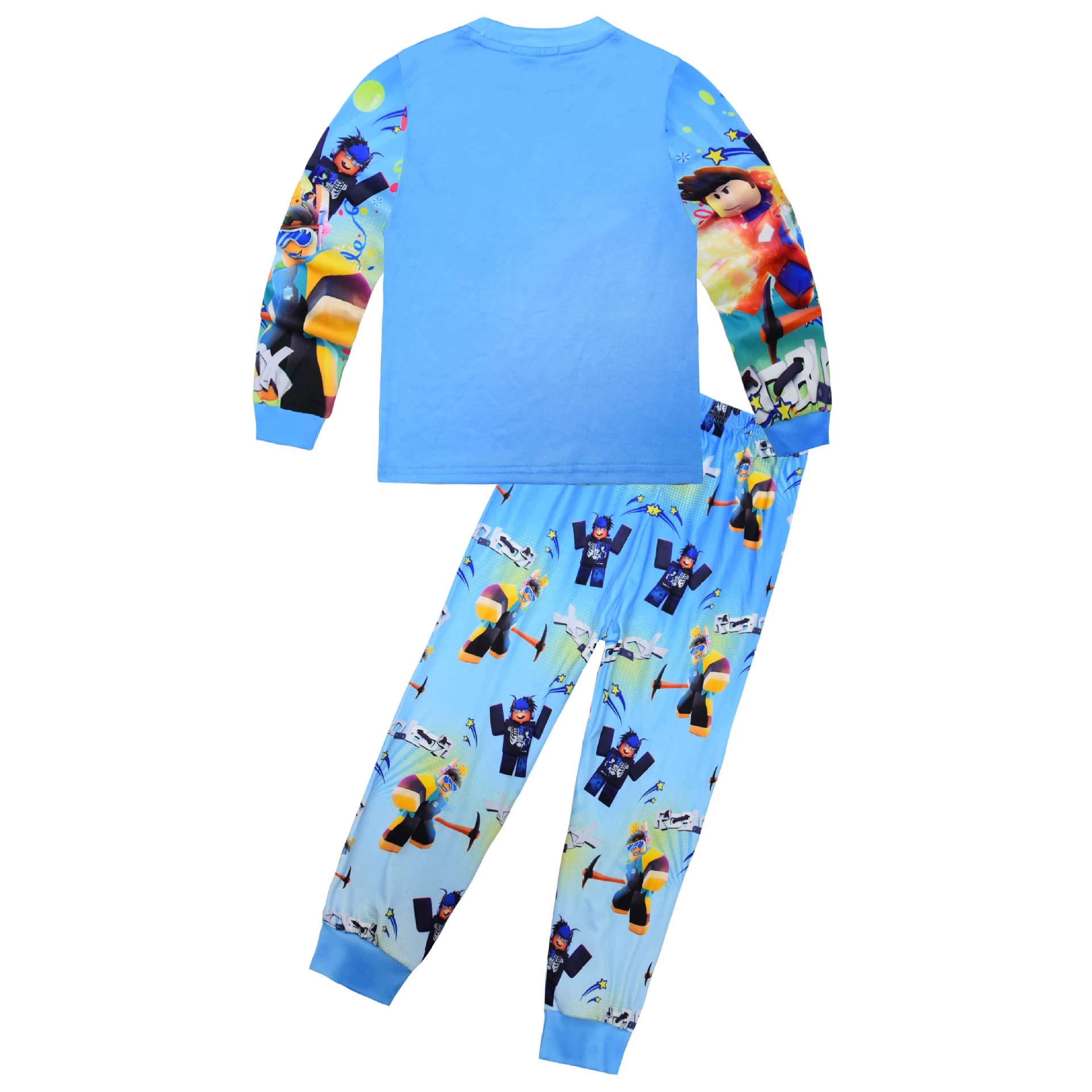 Boys Girls Roblox Long Sleeve T-Shirt Shorts Outfits Sets Tracksuits Pyjamas Set - Picture 83 of 138