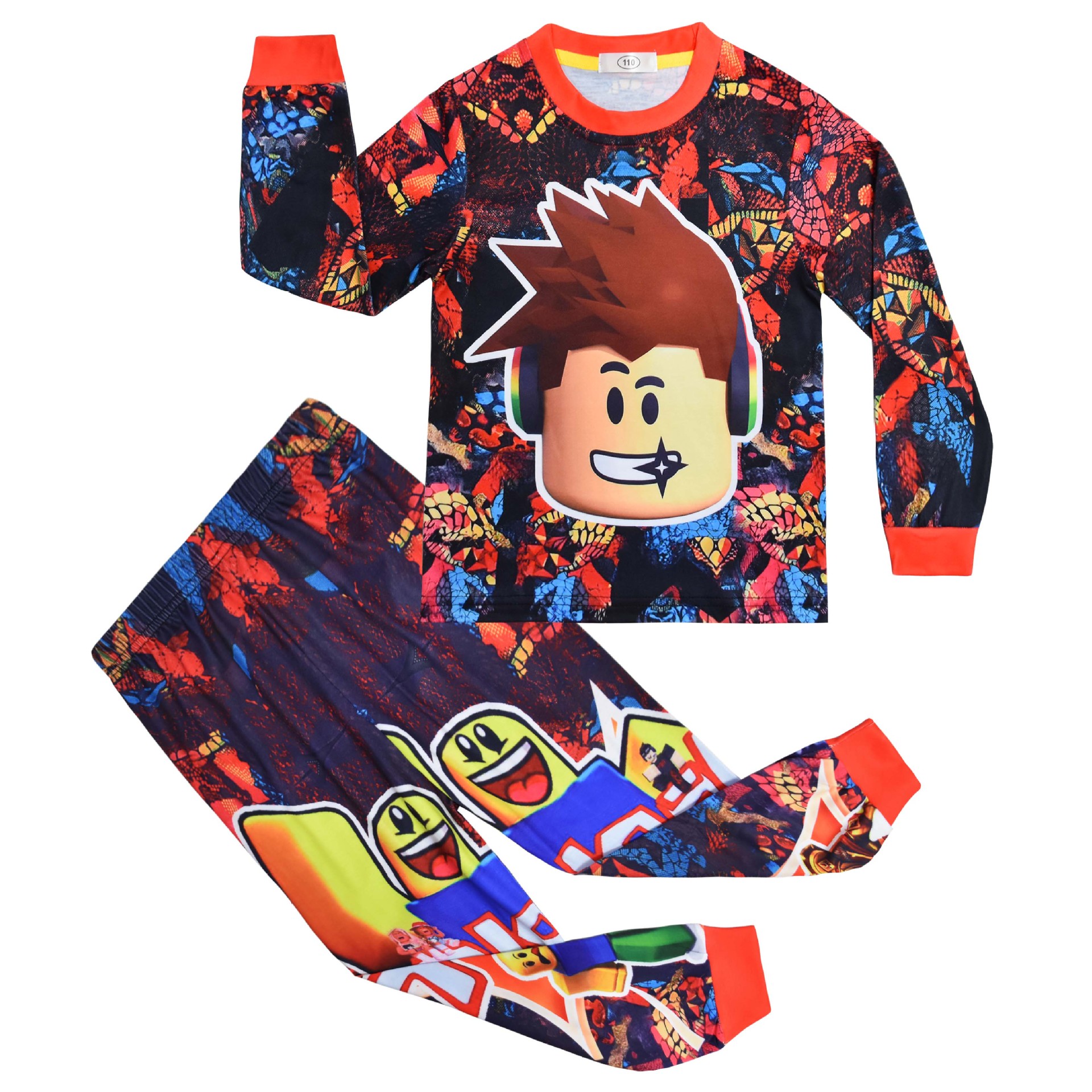 Boys Girls Roblox Long Sleeve T-Shirt Shorts Outfits Sets Tracksuits Pyjamas Set - Picture 90 of 138
