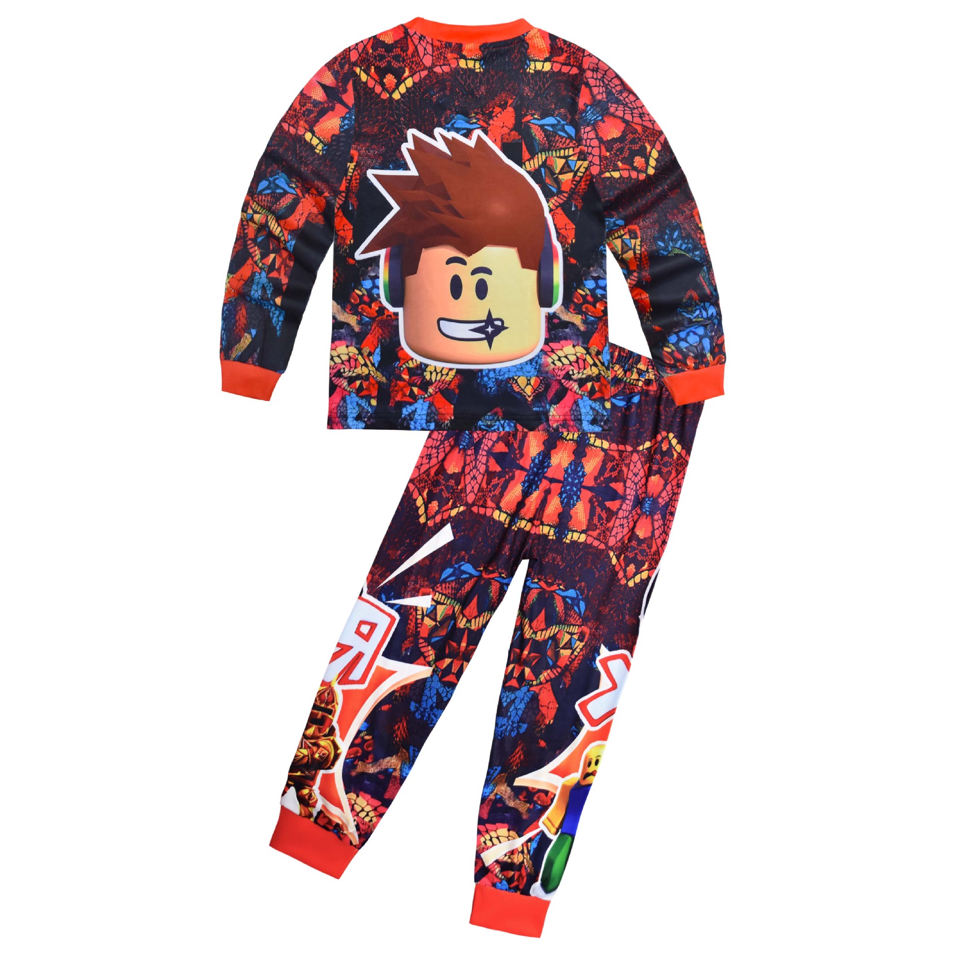 Boys Girls Roblox Long Sleeve T-Shirt Shorts Outfits Sets Tracksuits Pyjamas Set - Picture 92 of 138