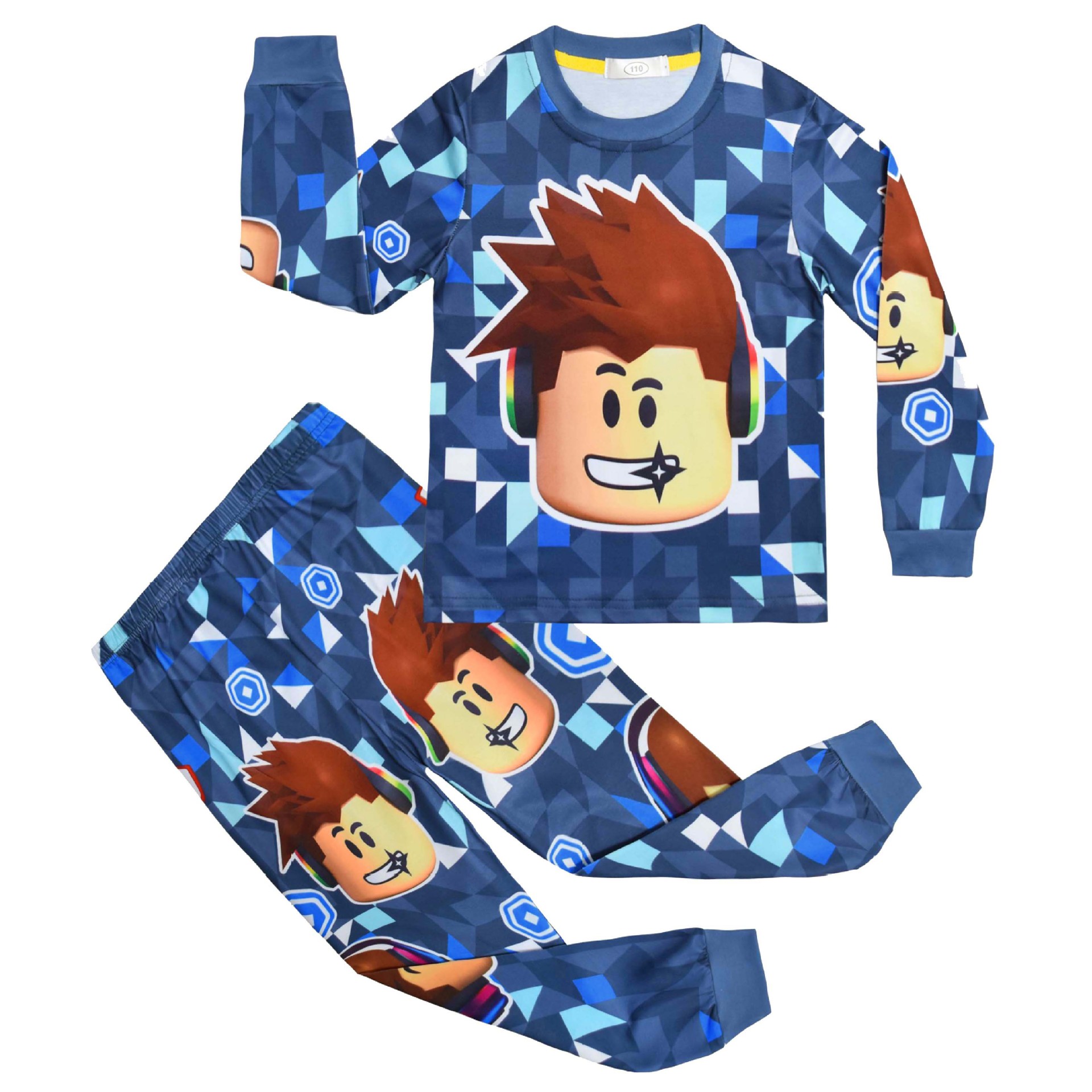 Boys Girls Roblox Long Sleeve T-Shirt Shorts Outfits Sets Tracksuits Pyjamas Set - Picture 100 of 138