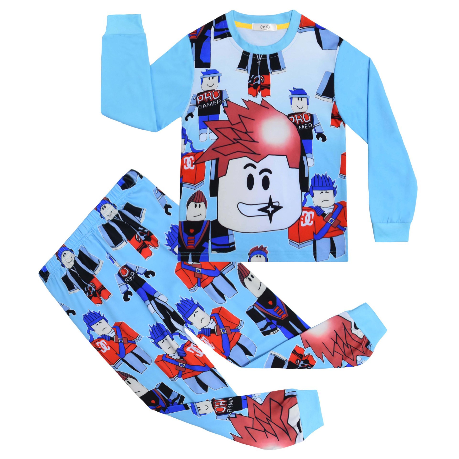 Boys Girls Roblox Long Sleeve T-Shirt Shorts Outfits Sets Tracksuits Pyjamas Set - Picture 104 of 138