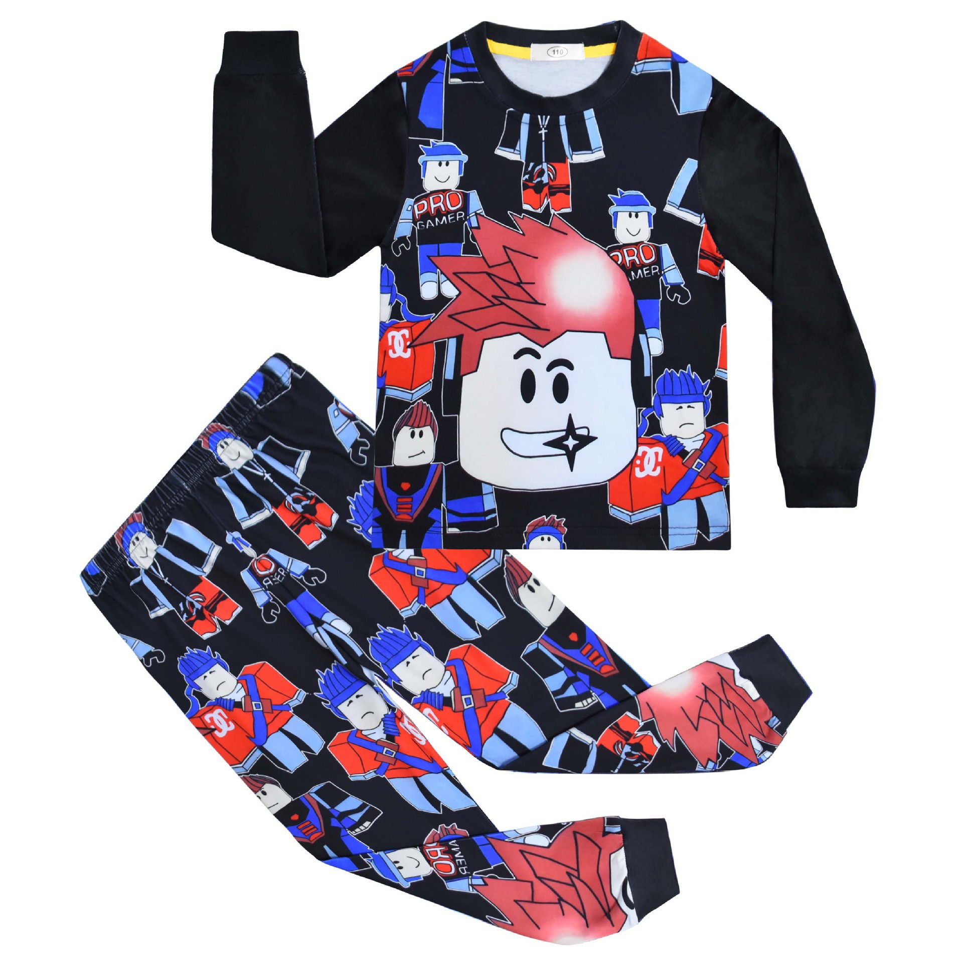 Boys Girls Roblox Long Sleeve T-Shirt Shorts Outfits Sets Tracksuits Pyjamas Set - Picture 110 of 138