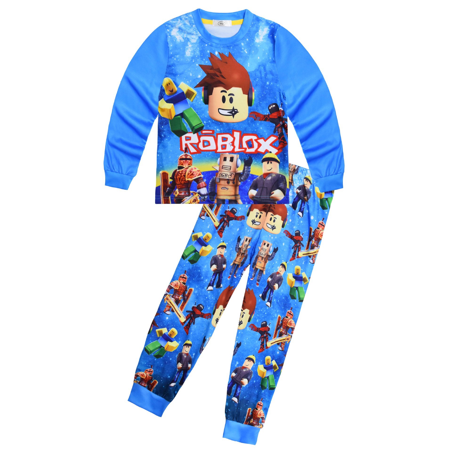 Boys Girls Roblox Long Sleeve T-Shirt Shorts Outfits Sets Tracksuits Pyjamas Set - Picture 113 of 138