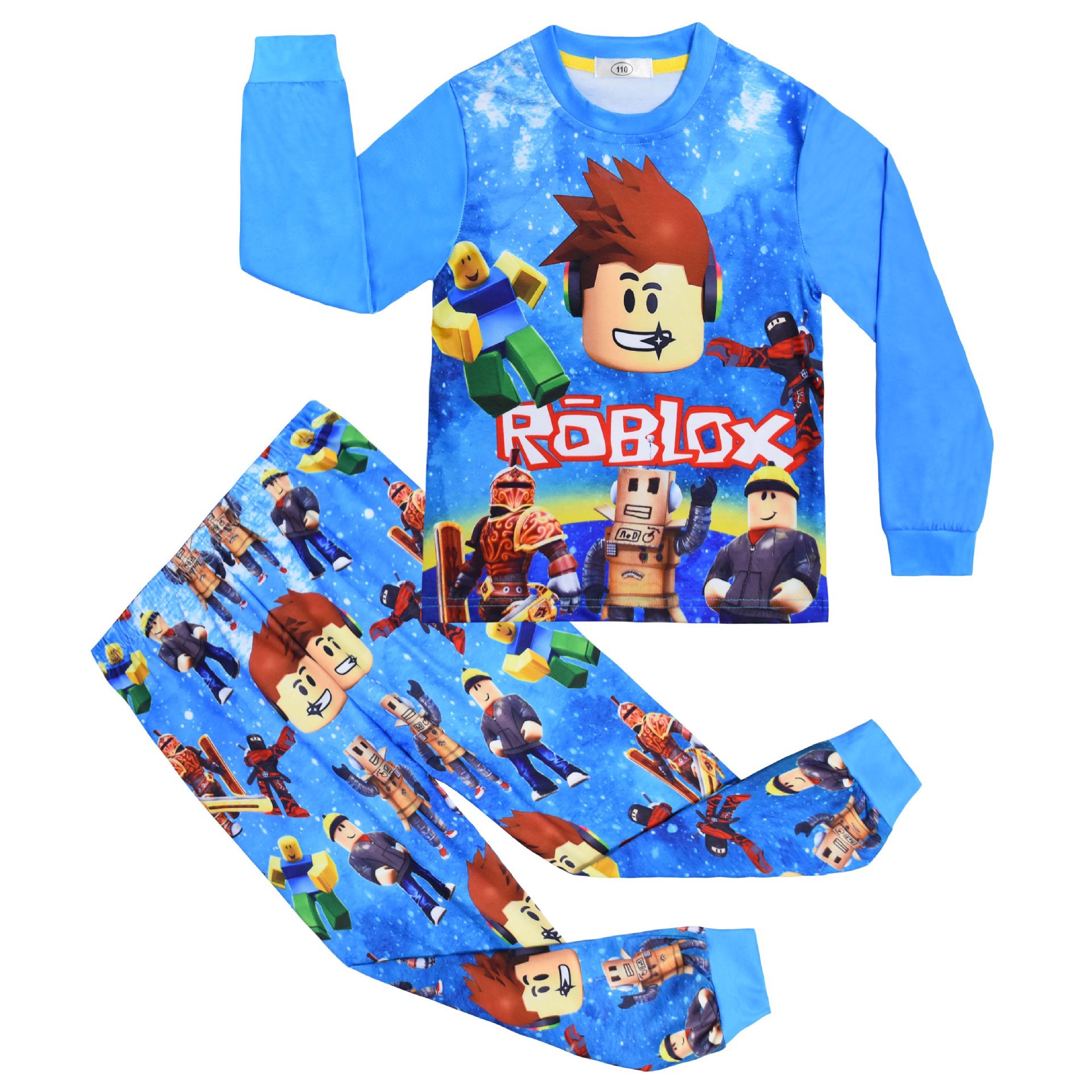 Boys Girls Roblox Long Sleeve T-Shirt Shorts Outfits Sets Tracksuits Pyjamas Set - Picture 112 of 138