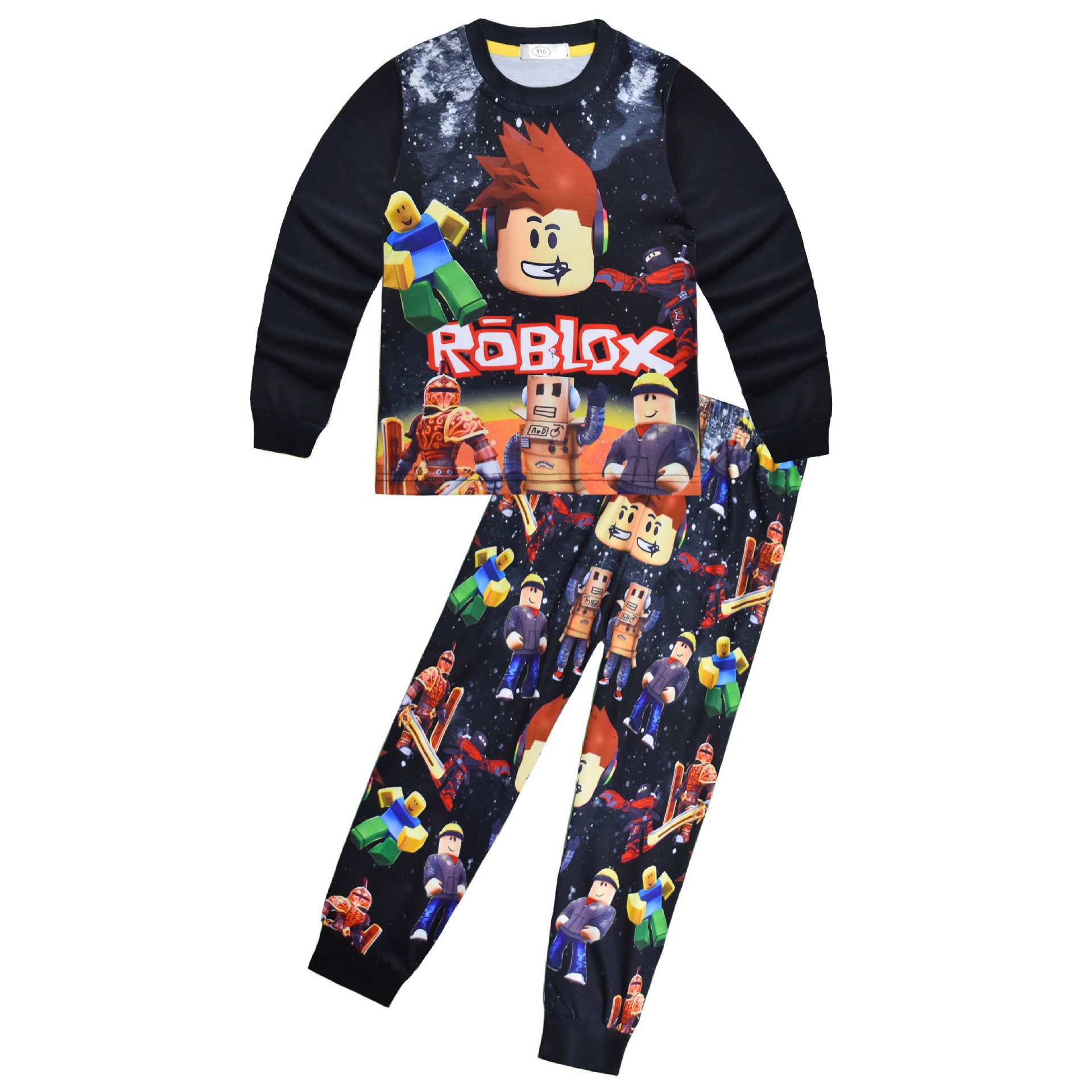 Boys Girls Roblox Long Sleeve T-Shirt Shorts Outfits Sets Tracksuits Pyjamas Set - Picture 116 of 138