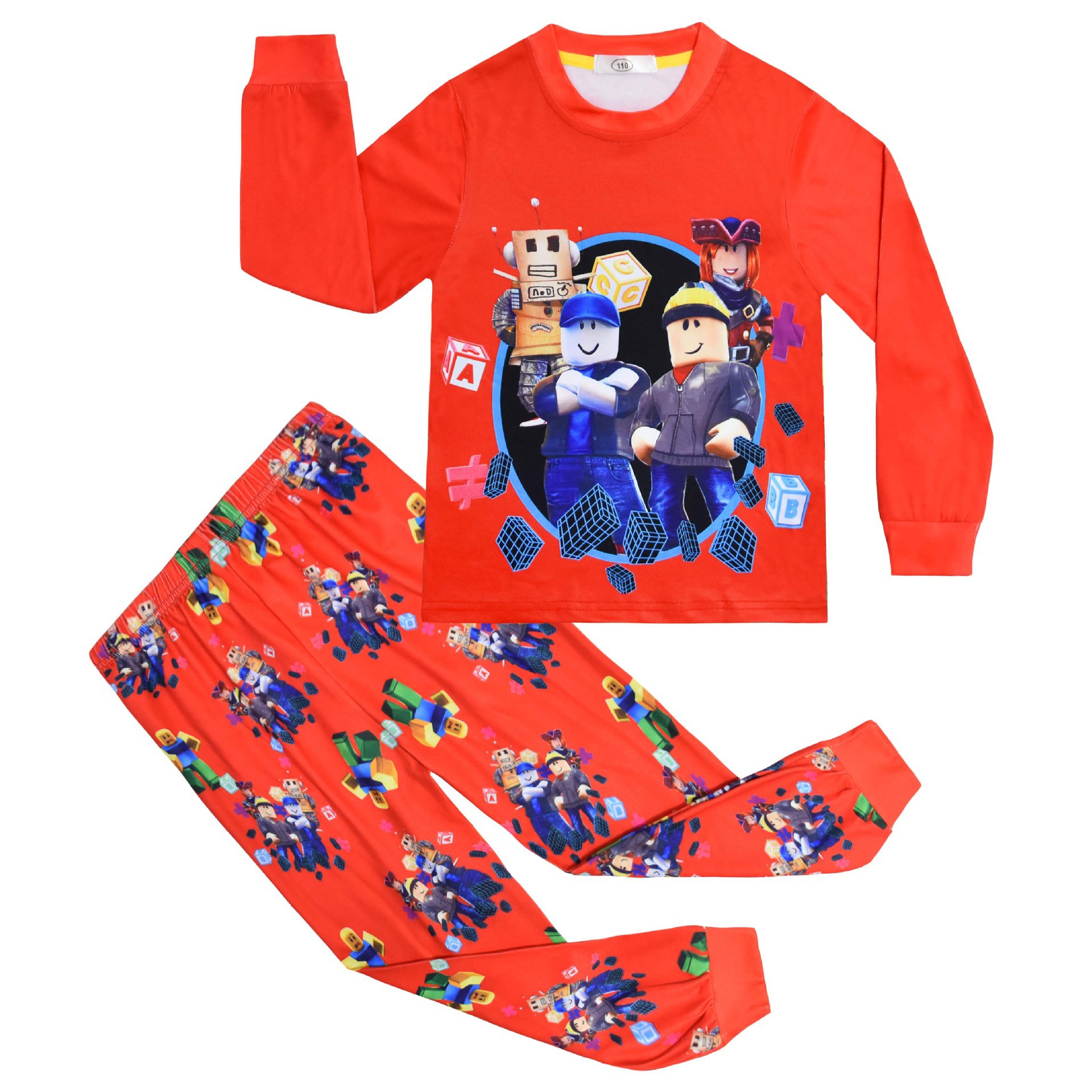 Boys Girls Roblox Long Sleeve T-Shirt Shorts Outfits Sets Tracksuits Pyjamas Set - Picture 127 of 138