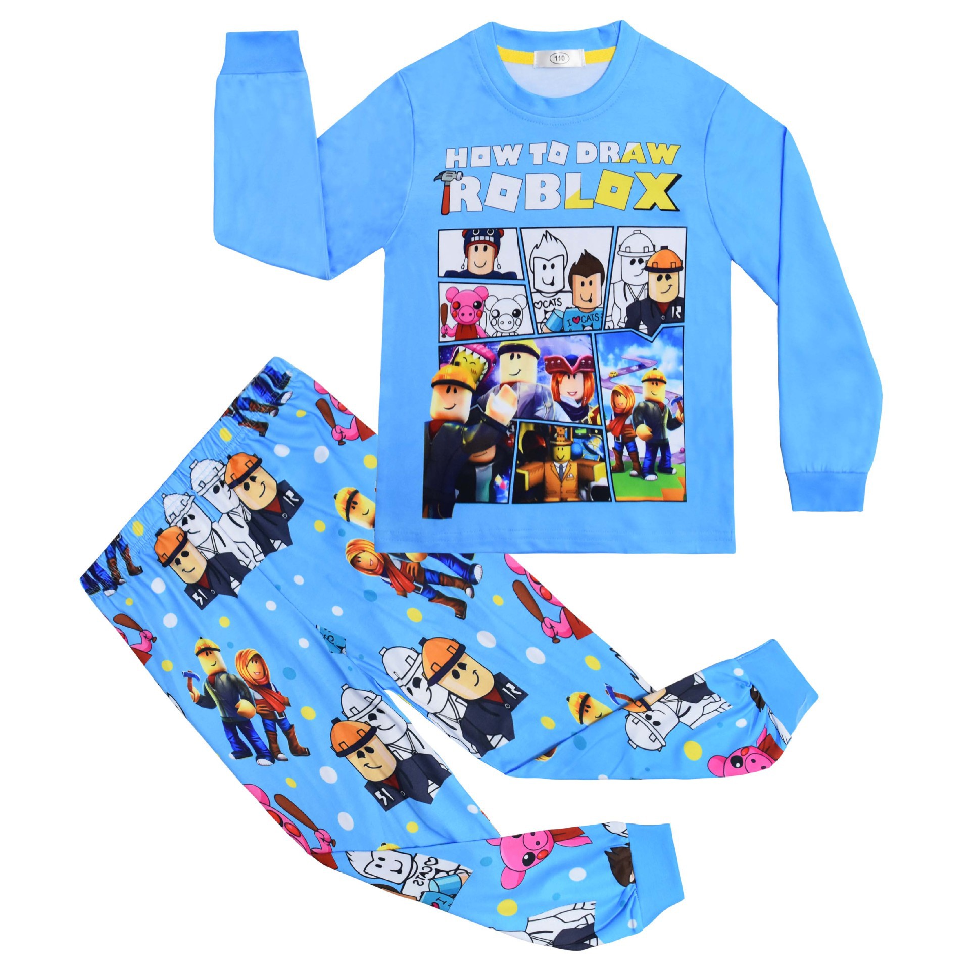 Boys Girls Roblox Long Sleeve T-Shirt Shorts Outfits Sets Tracksuits Pyjamas Set - Picture 132 of 138