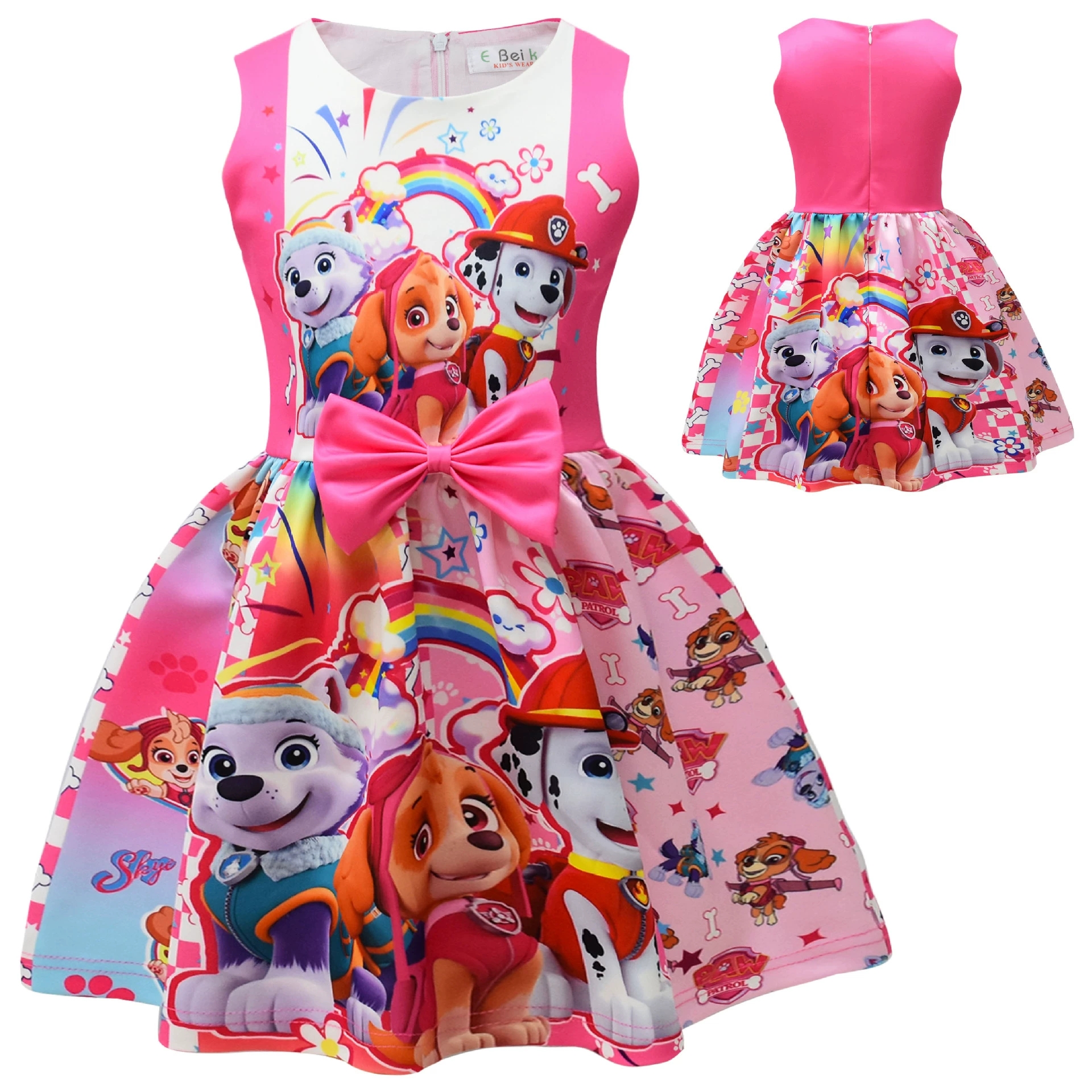 Kids Girls PAW Patrol Princess Dress Cosplay Birthday Party Fancy Bow Tie Skirts - Picture 44 of 59