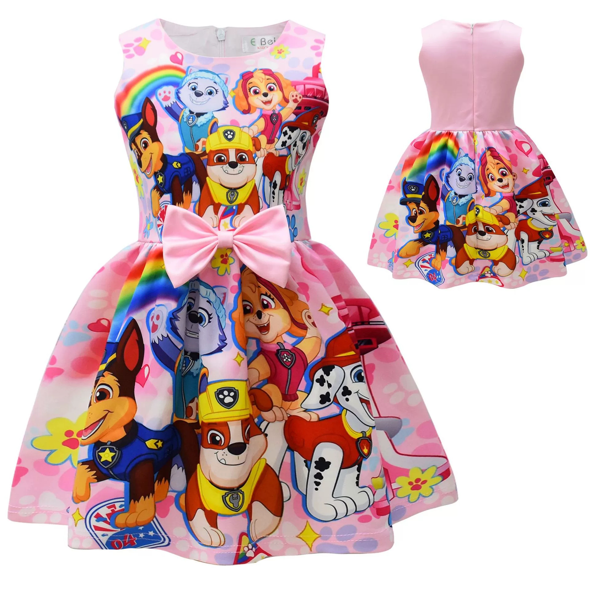 Kids Girls PAW Patrol Princess Dress Cosplay Birthday Party Fancy Bow Tie Skirts - Picture 48 of 59