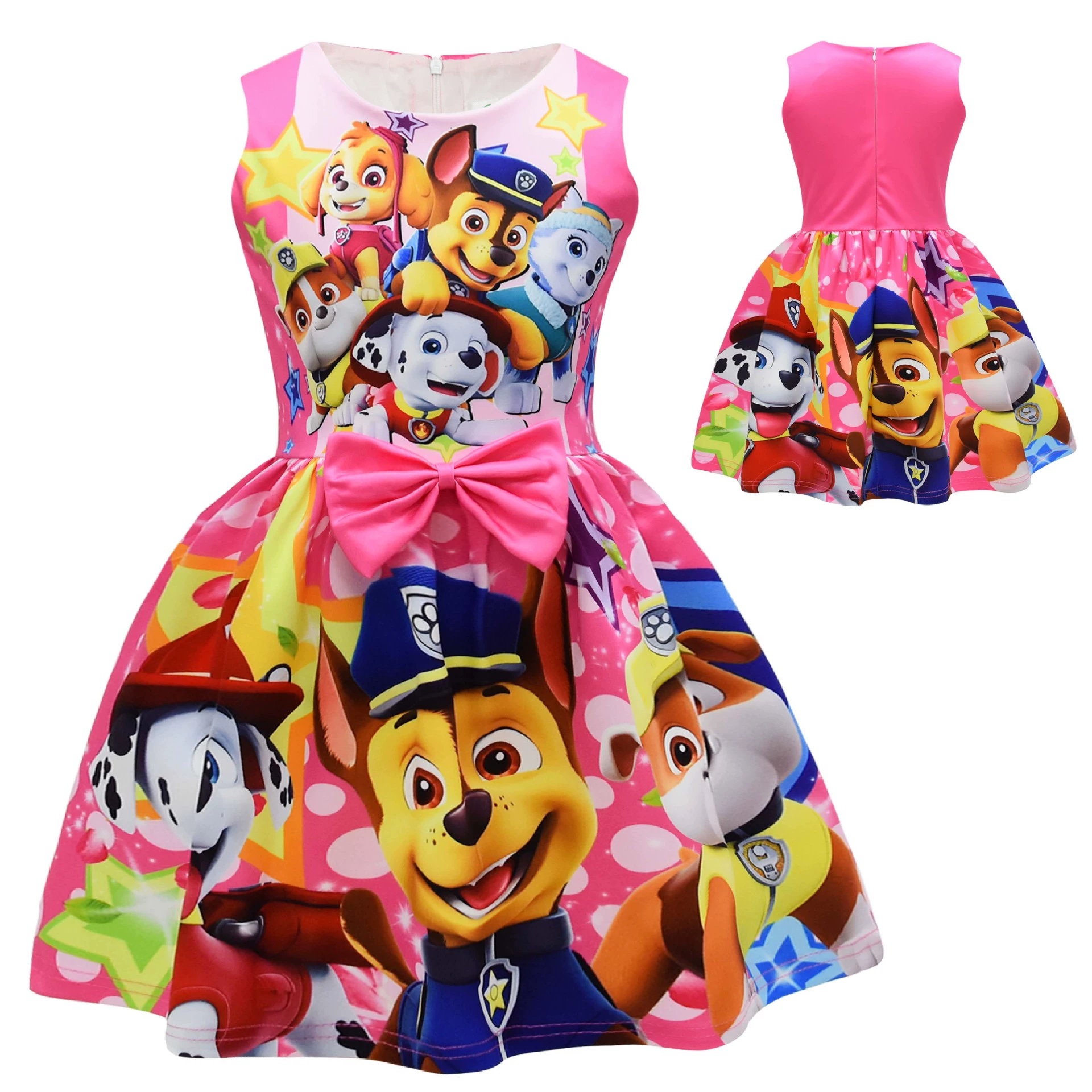 Kids Girls PAW Patrol Princess Dress Cosplay Birthday Party Fancy Bow Tie Skirts - Picture 56 of 59