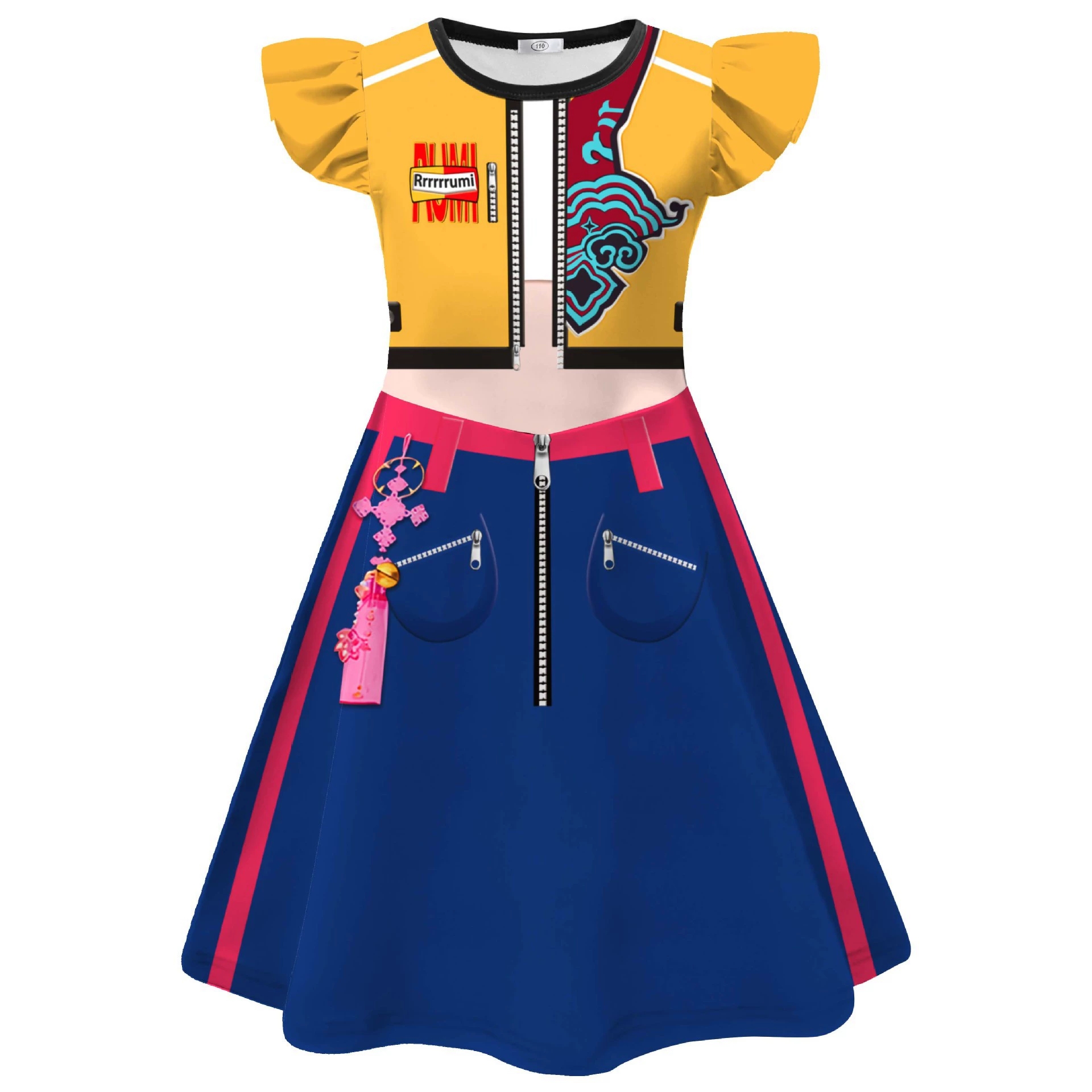 Girls Rumi Mira Zoey KPop Demon Hunters Skirts Cosplay Costume Party Fancy Dress - Picture 7 of 20