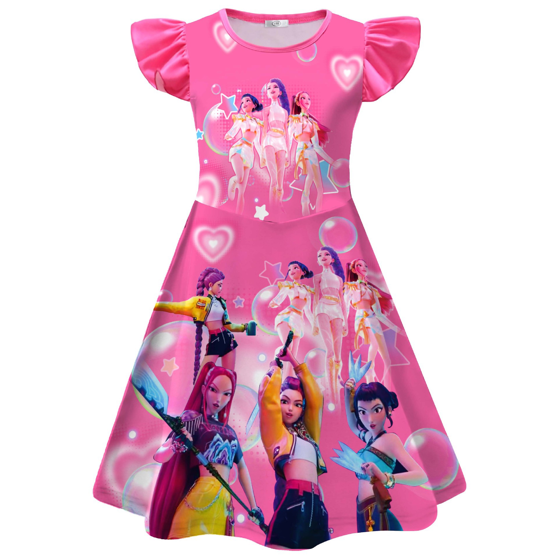 Girls KPop Demon Hunters Dress Skirts Cosplay Costume Party Fancy Dress Pyjamas - Picture 29 of 41