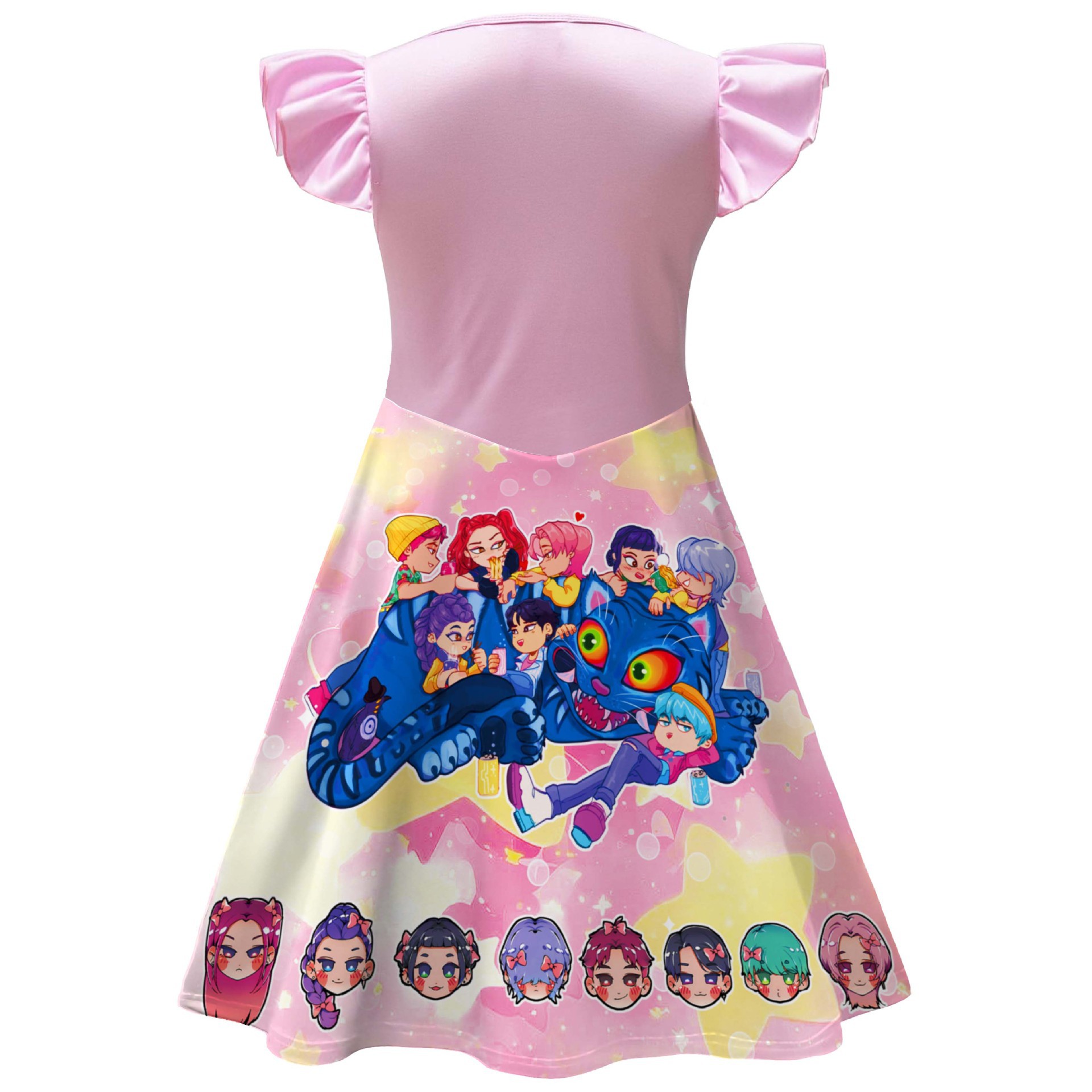 Girls KPop Demon Hunters Dress Skirts Cosplay Costume Party Fancy Dress Pyjamas - Picture 36 of 41