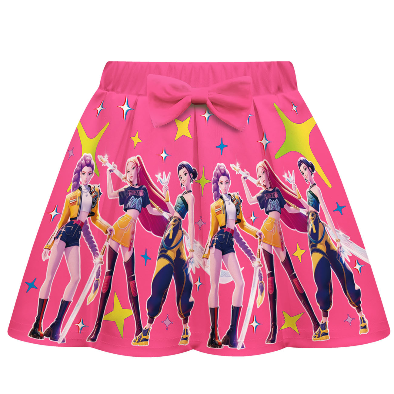 Kid Girls KPop Demon Hunters T Shirt Pleated Skirt Outfits Cosplay Costume Dress - Picture 30 of 31