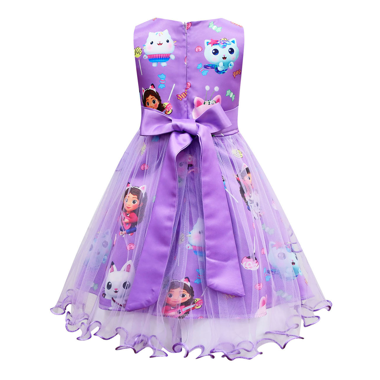 Gabby's Dollhouse Cosplay Girls Princess Dress Kid Party Fancy Skirt Tulle Dress - Picture 16 of 18