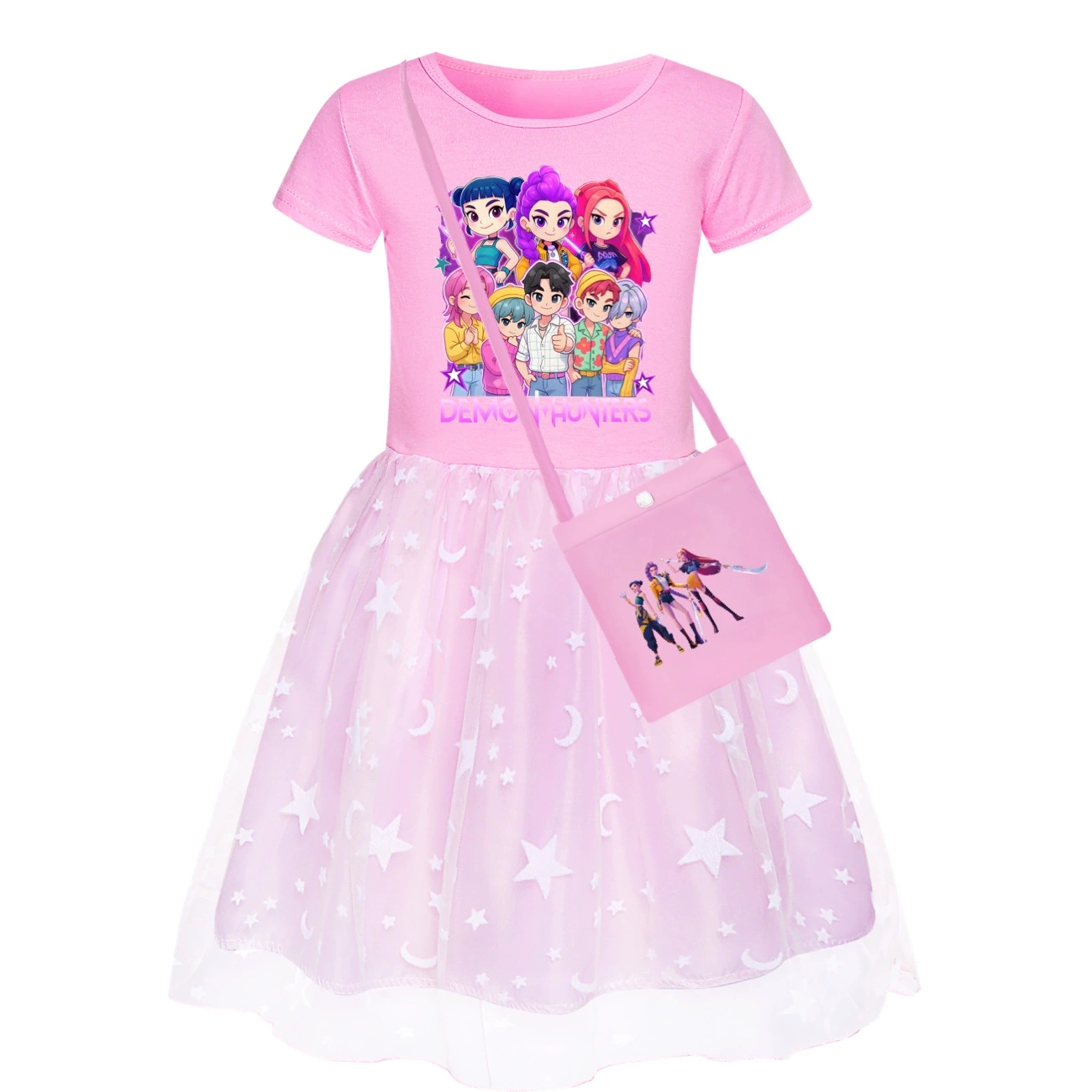 Girls Demon Hunters SATA BOYS Mesh Tutu Kpops Dress Birthday Party Skirts Dress - Picture 9 of 20