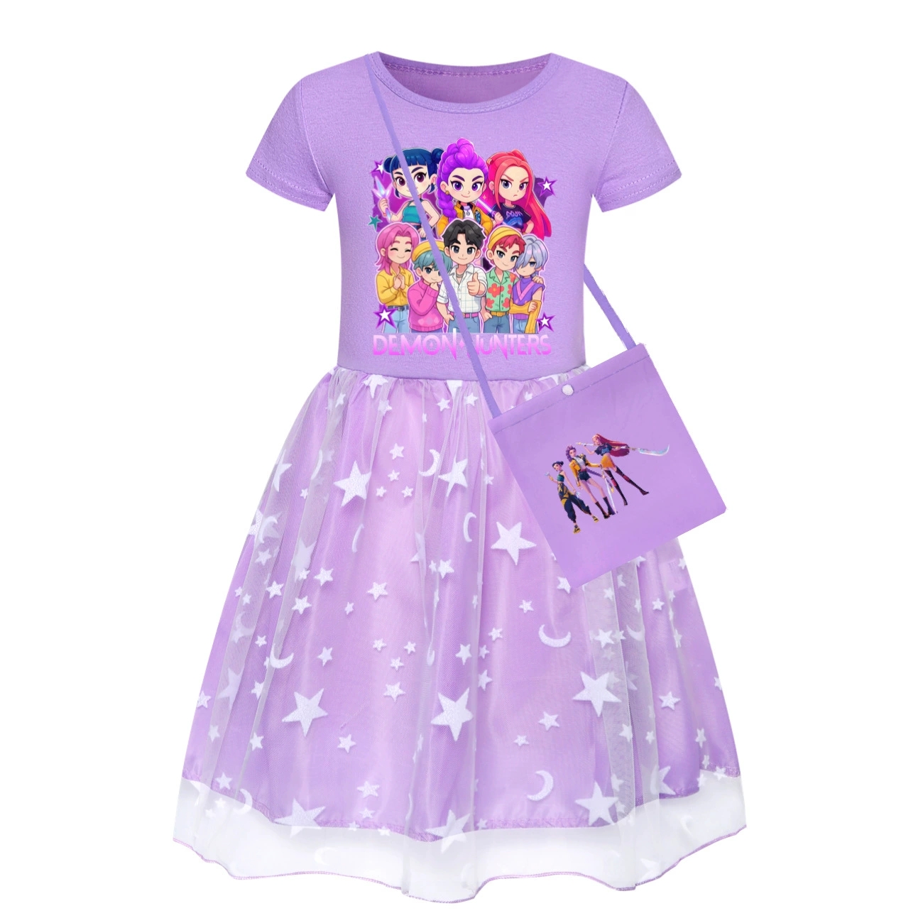 Girls Demon Hunters SATA BOYS Mesh Tutu Kpops Dress Birthday Party Skirts Dress - Picture 10 of 20