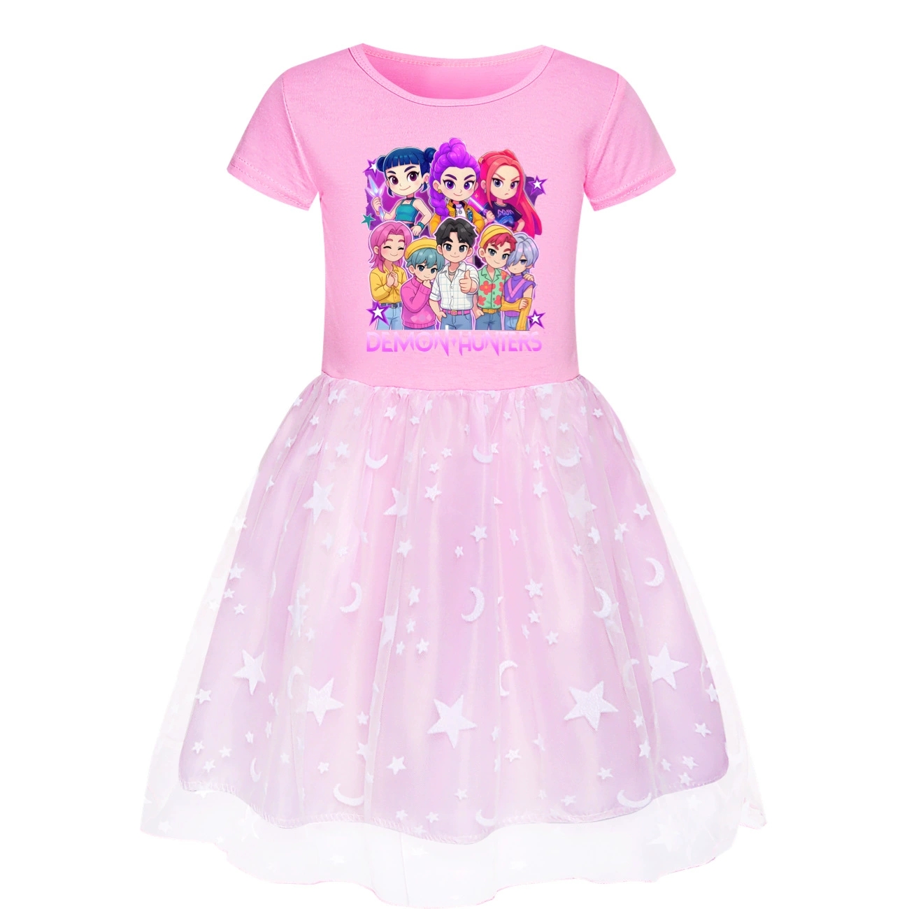 Girls Demon Hunters SATA BOYS Mesh Tutu Kpops Dress Birthday Party Skirts Dress - Picture 15 of 20