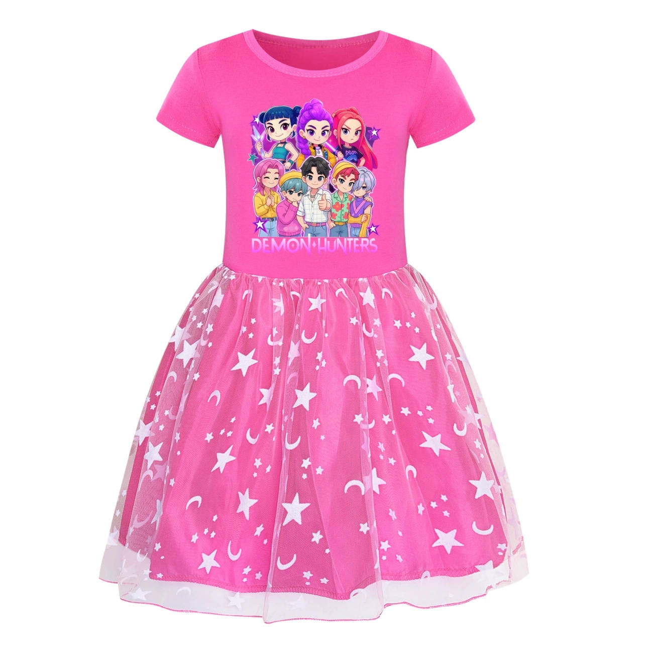 Girls Demon Hunters SATA BOYS Mesh Tutu Kpops Dress Birthday Party Skirts Dress - Picture 17 of 20