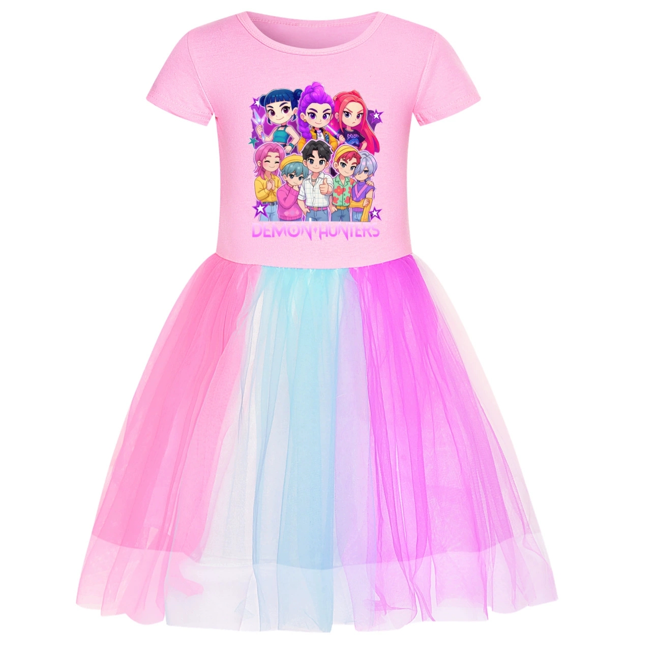 Girls Demon Hunters SATA BOYS Mesh Tutu Kpops Dress Birthday Party Skirts Dress - Picture 18 of 20