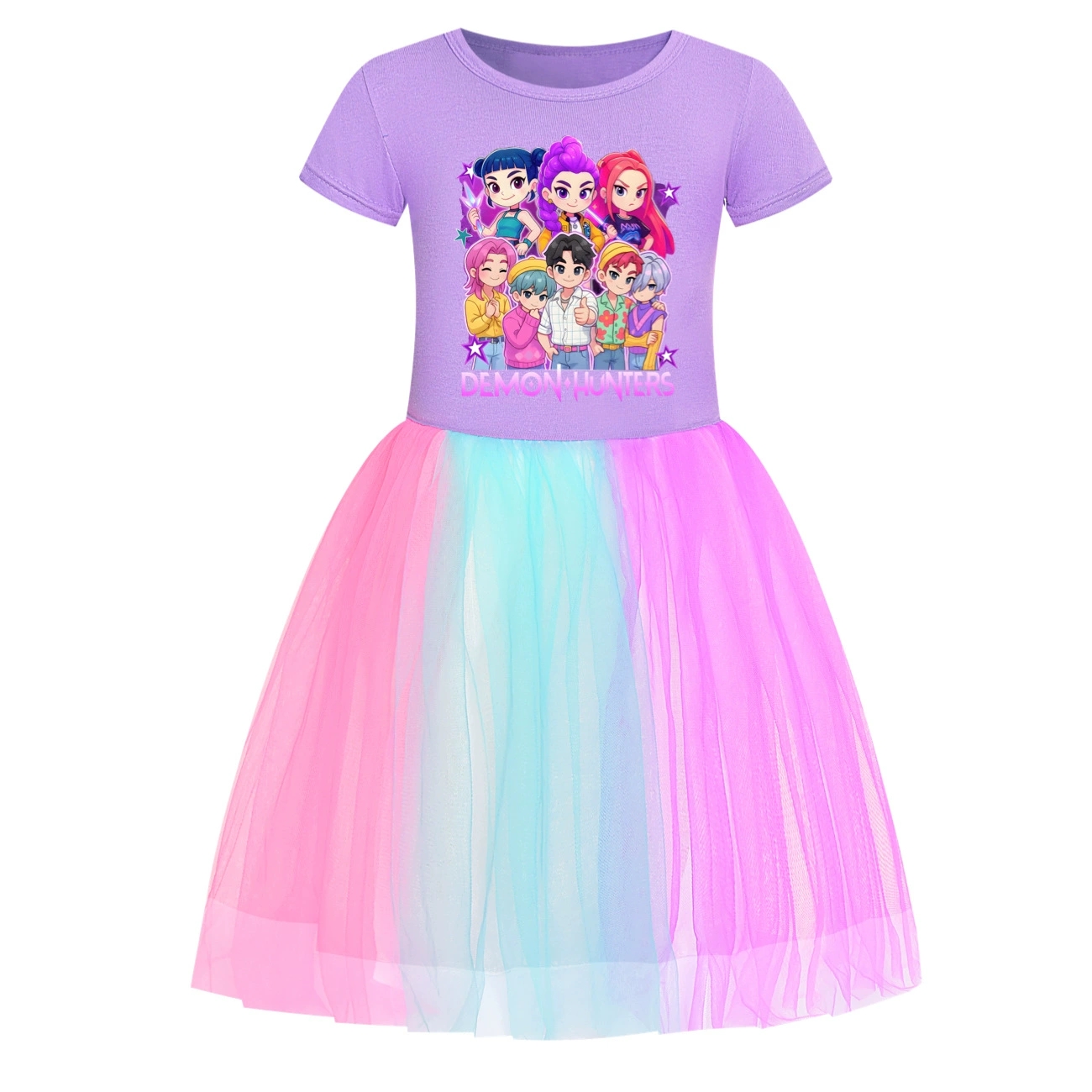 Girls Demon Hunters SATA BOYS Mesh Tutu Kpops Dress Birthday Party Skirts Dress - Picture 19 of 20