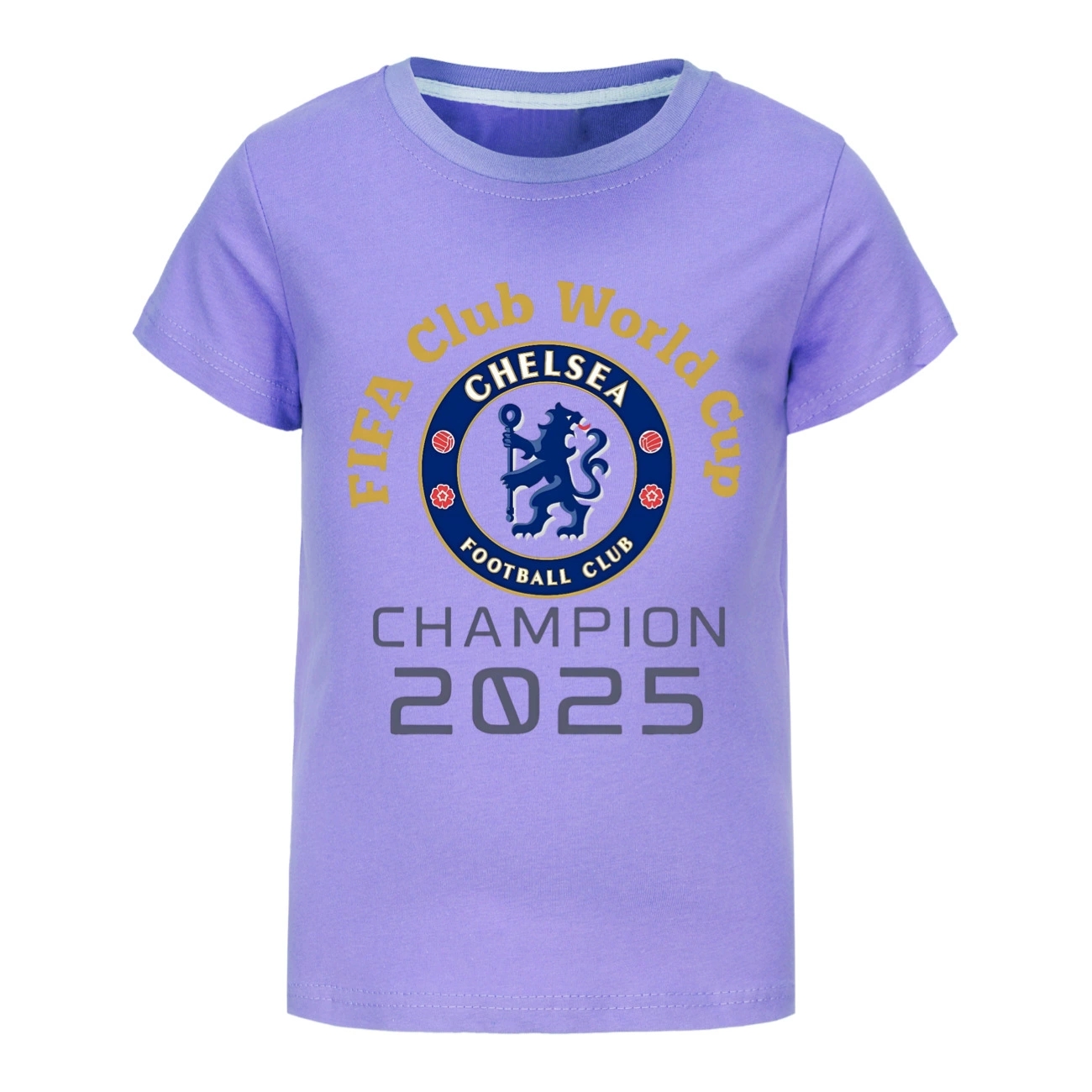 Boys Girls 2025 Chelsea Champion FIFA Club World Cup T-Shirts Tops Cotton Tees - Picture 6 of 16