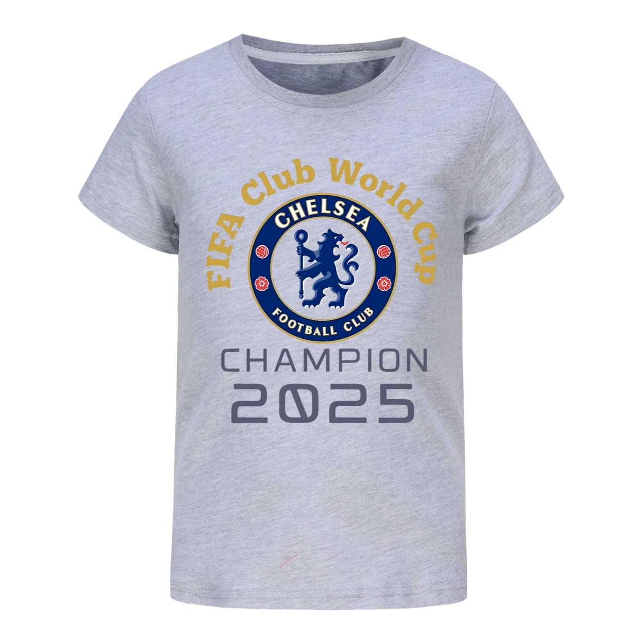 Boys Girls 2025 Chelsea Champion FIFA Club World Cup T-Shirts Tops Cotton Tees - Picture 7 of 16