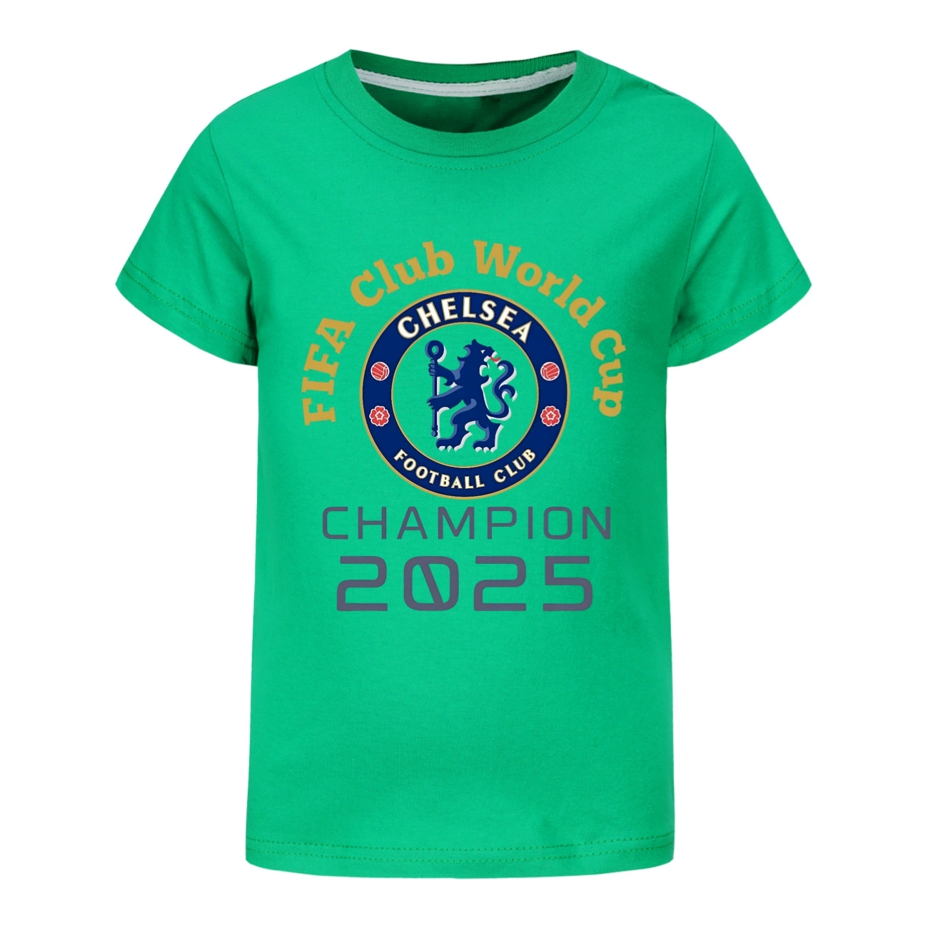 Boys Girls 2025 Chelsea Champion FIFA Club World Cup T-Shirts Tops Cotton Tees - Picture 8 of 16