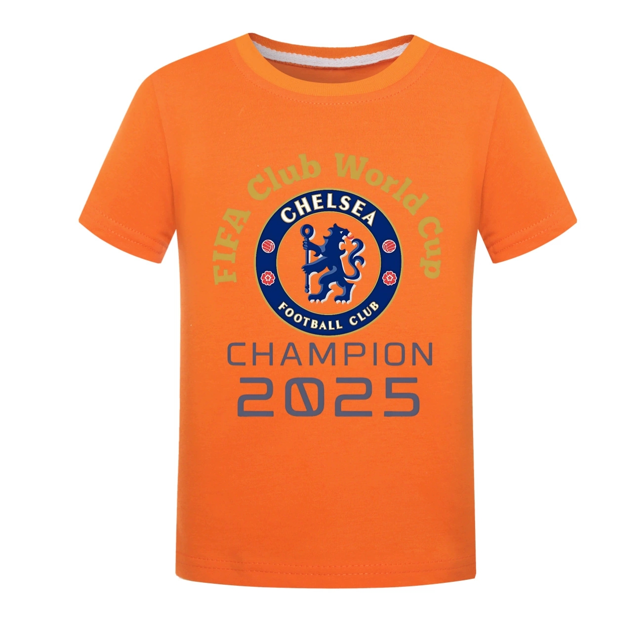 Boys Girls 2025 Chelsea Champion FIFA Club World Cup T-Shirts Tops Cotton Tees - Picture 12 of 16