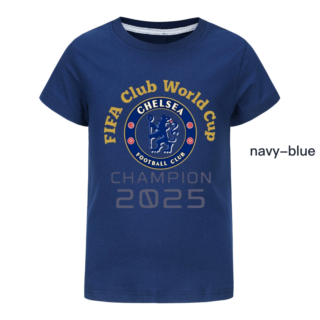 Boys Girls 2025 Chelsea Champion FIFA Club World Cup T-Shirts Tops Cotton Tees - Picture 13 of 16