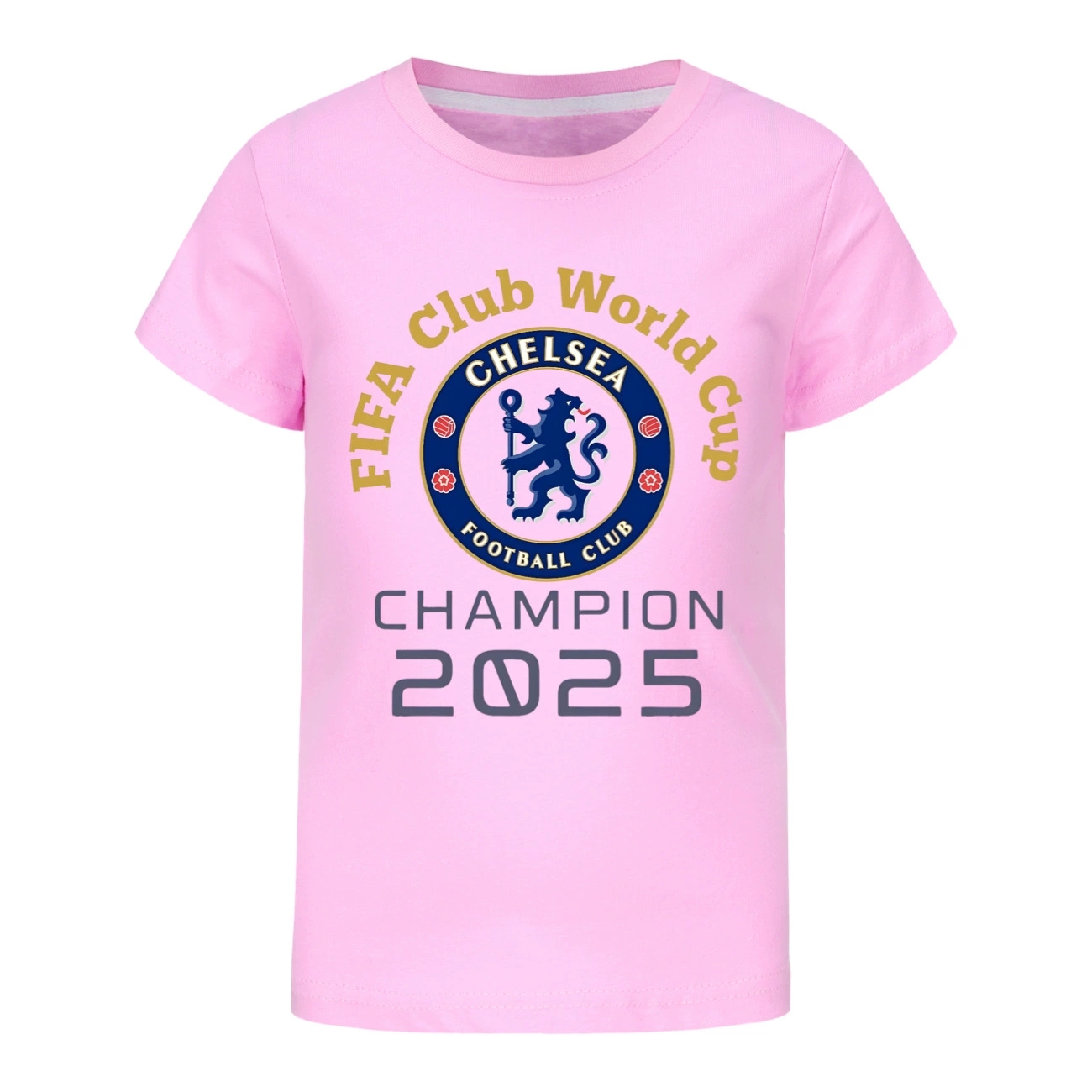 Boys Girls 2025 Chelsea Champion FIFA Club World Cup T-Shirts Tops Cotton Tees - Picture 14 of 16